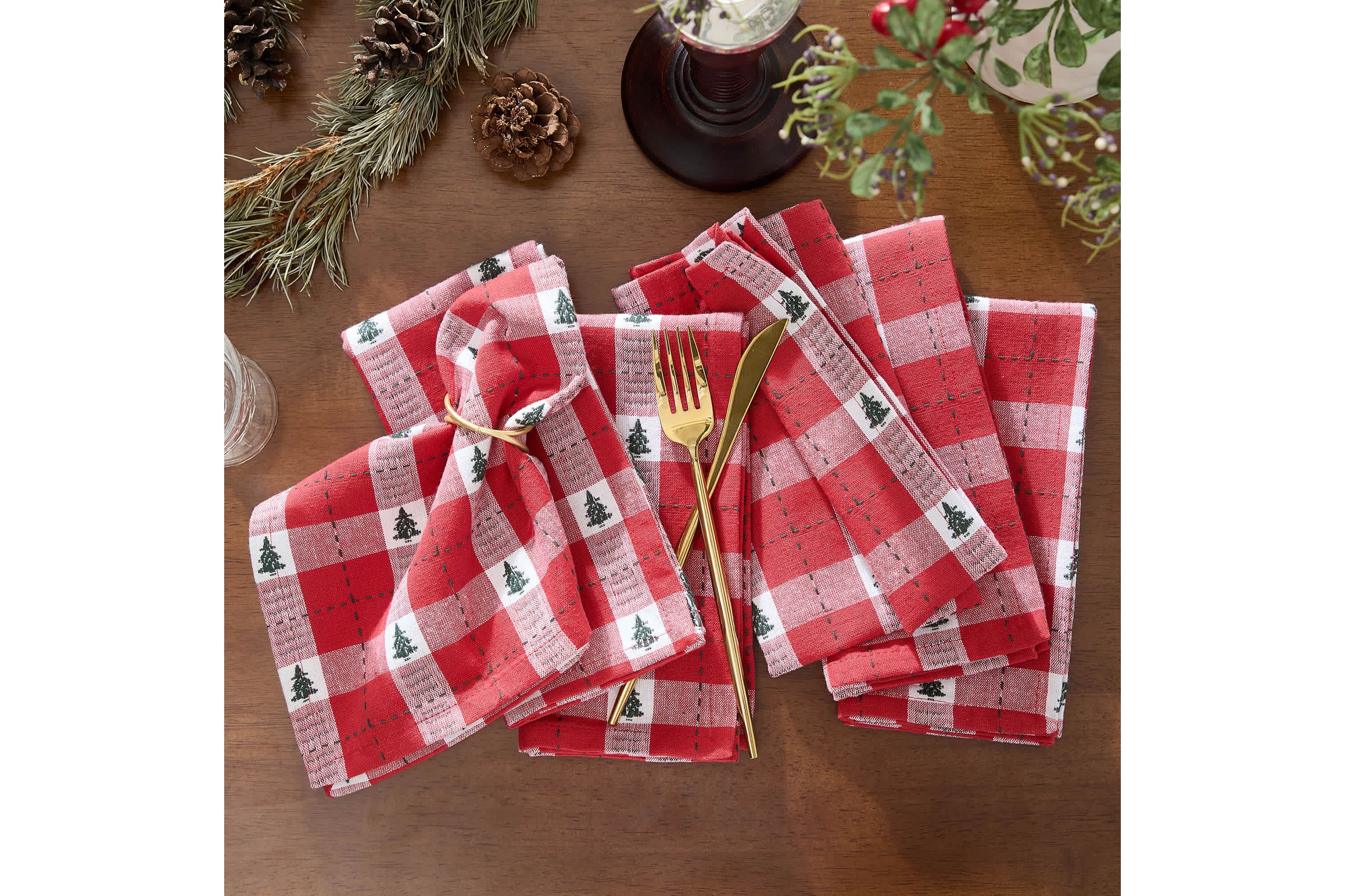 Sherwood Tree Dobby Cotton Napkins, Set of 8