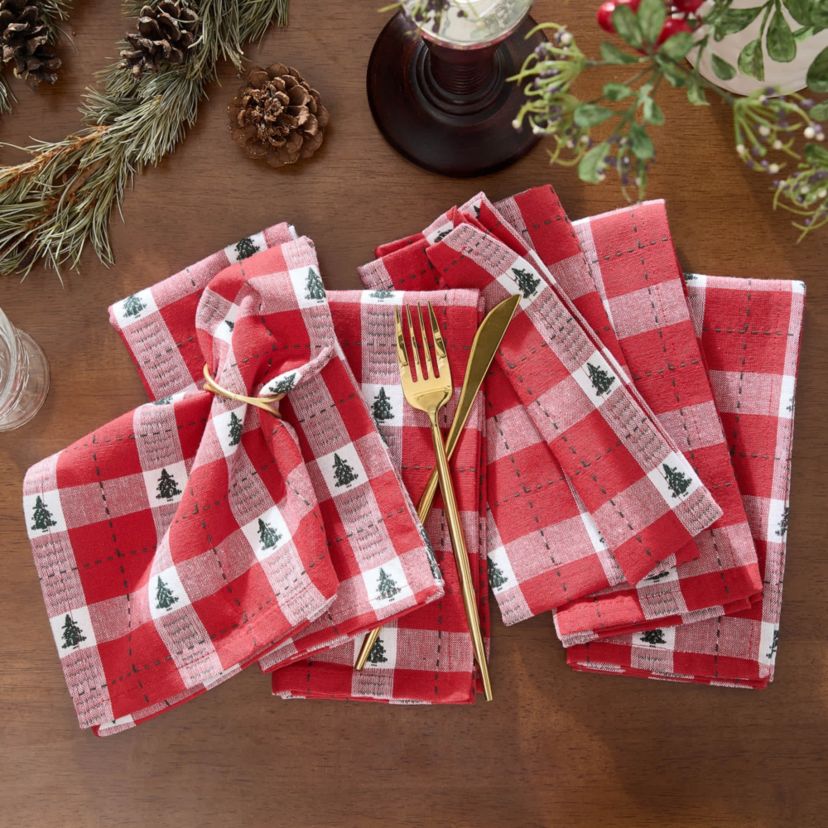 Sherwood Tree Dobby Cotton Napkins, Set of 8