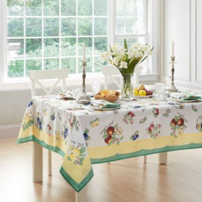 Villeroy & Boch French Garden Fleurence Stain and Water Resistant Rectangular Tablecloth
