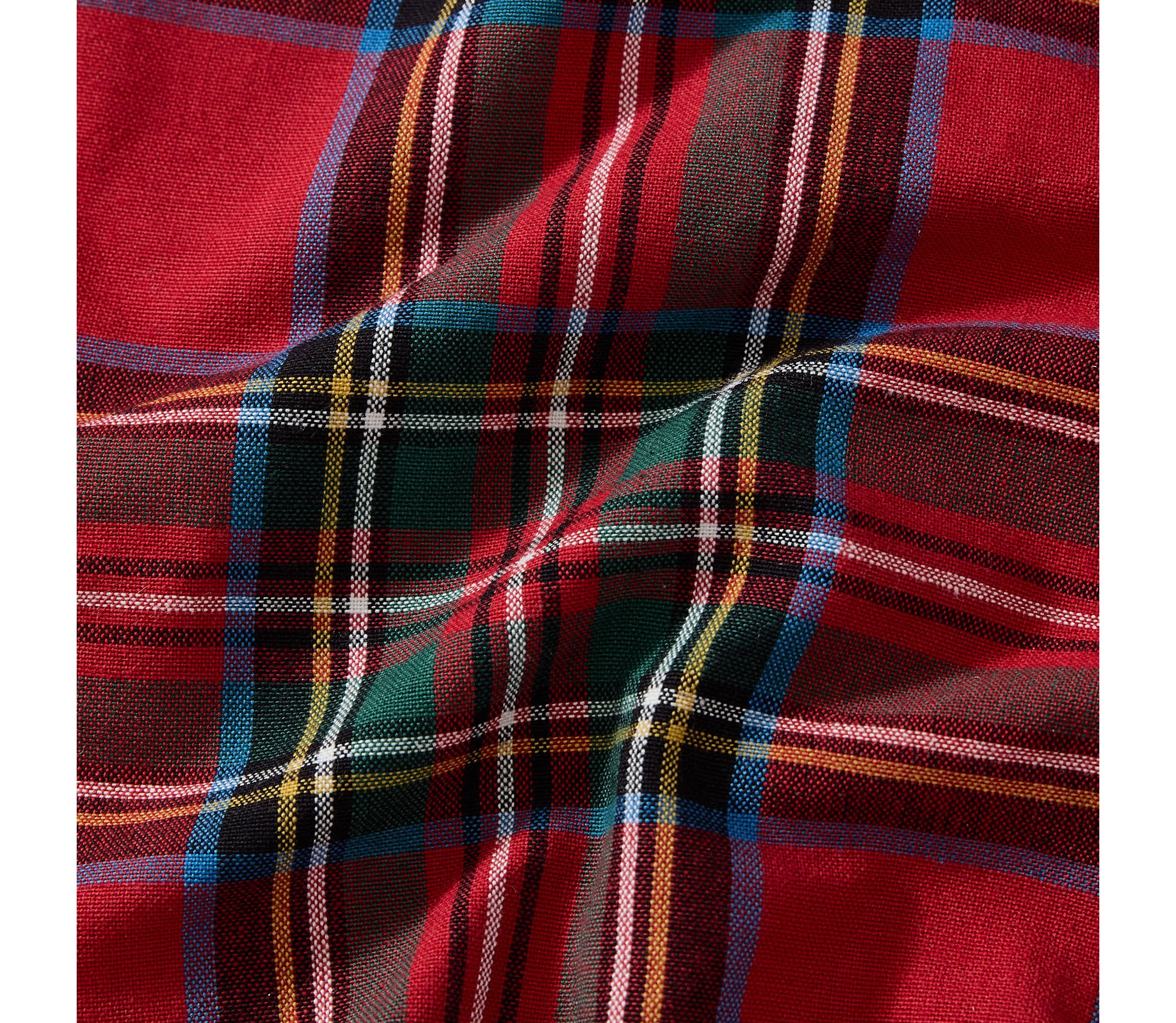 Stowe Tartan Holiday Plaid Cotton Napkins, Set of 8