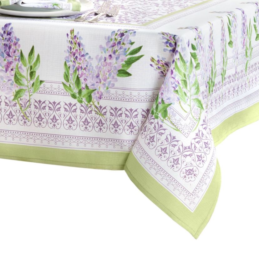 Lilac Garden Floral Rectangle Tablecloth