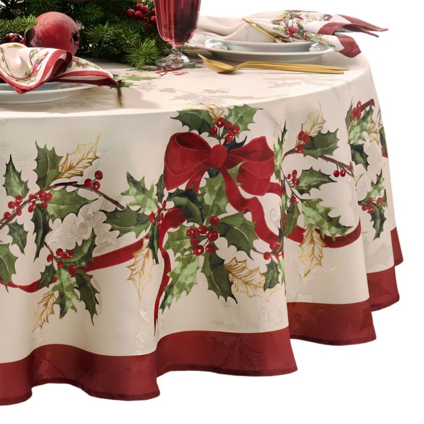 Villeroy & Boch Winter Bows & Garland Tablecloth - Round/Oval