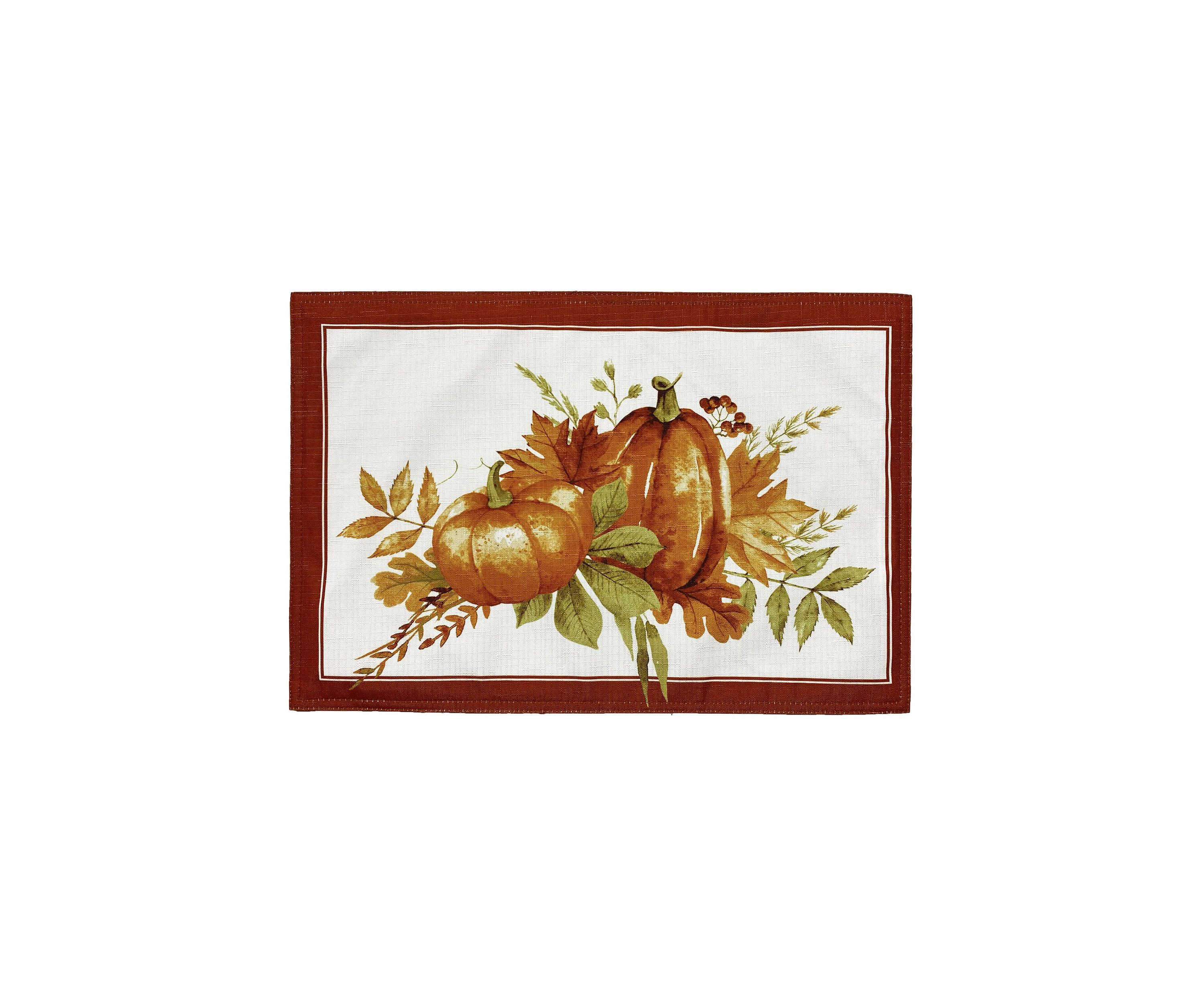 Autumn Pumpkin Grove Fall Placemat, Set of 4 - 13" x 19"