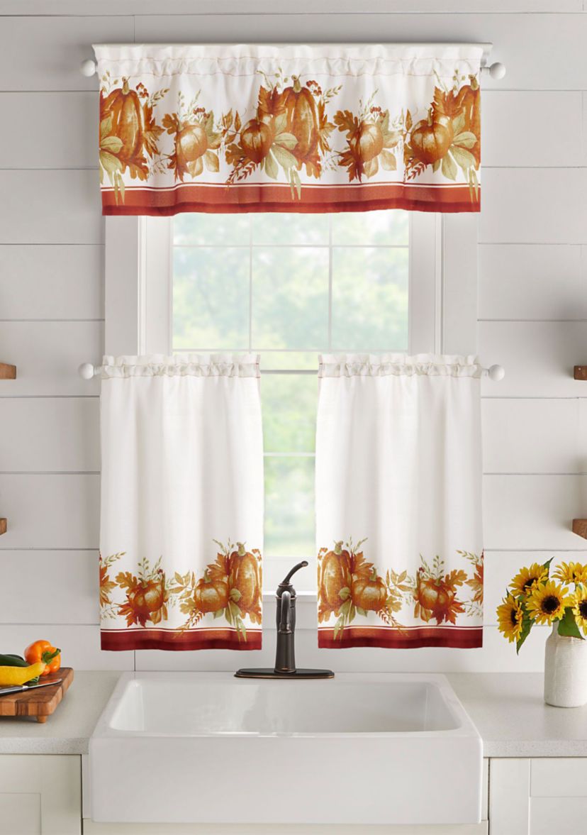 Autumn Pumpkin Grove Fall Tier Set and Valance