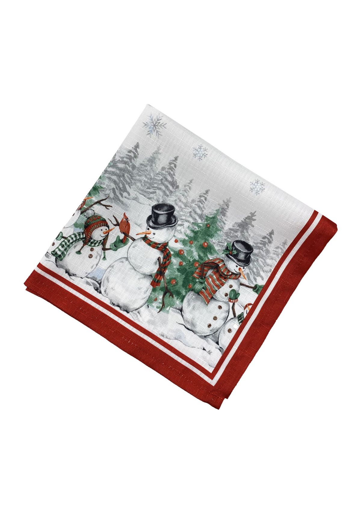 Snowman Winterland Holiday Snowflake Napkin, Set of 4