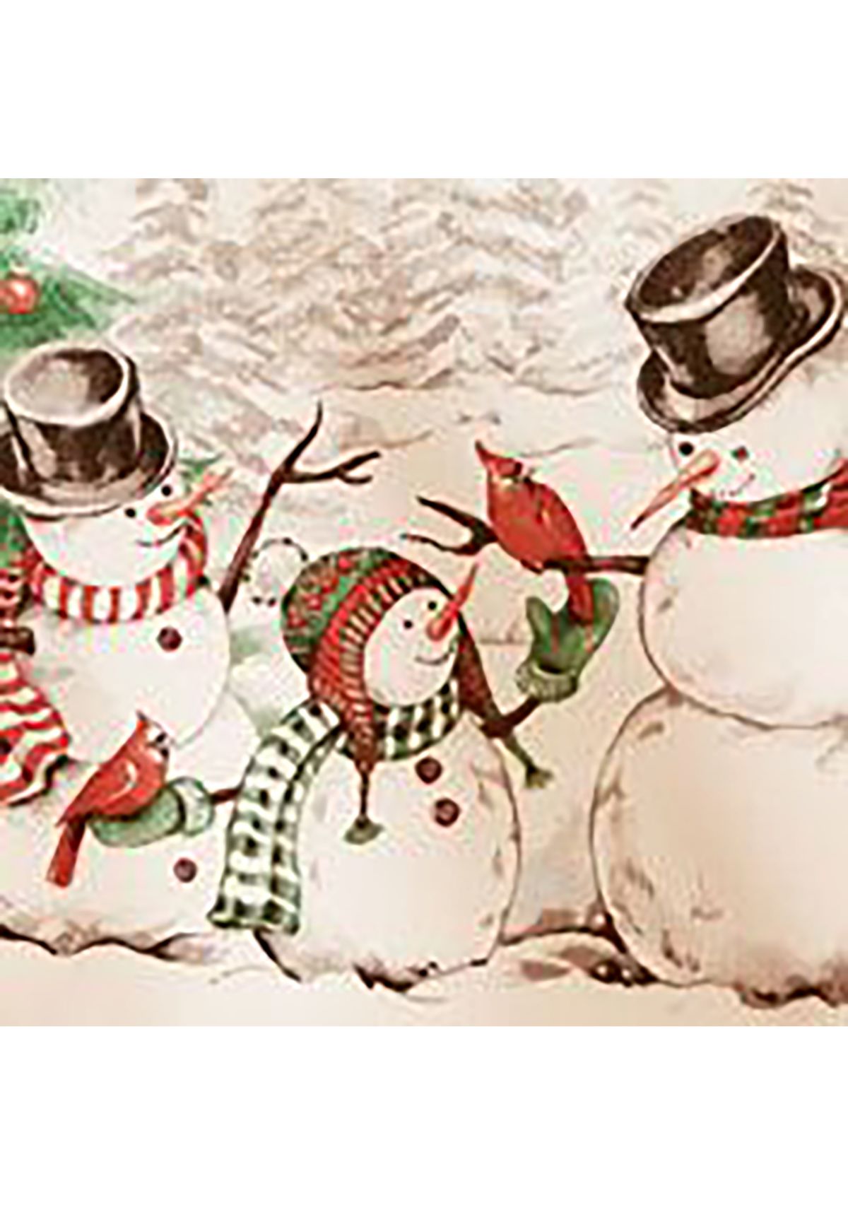 Snowman Winterland Holiday Snowflake Table Runner - 13" x 70"