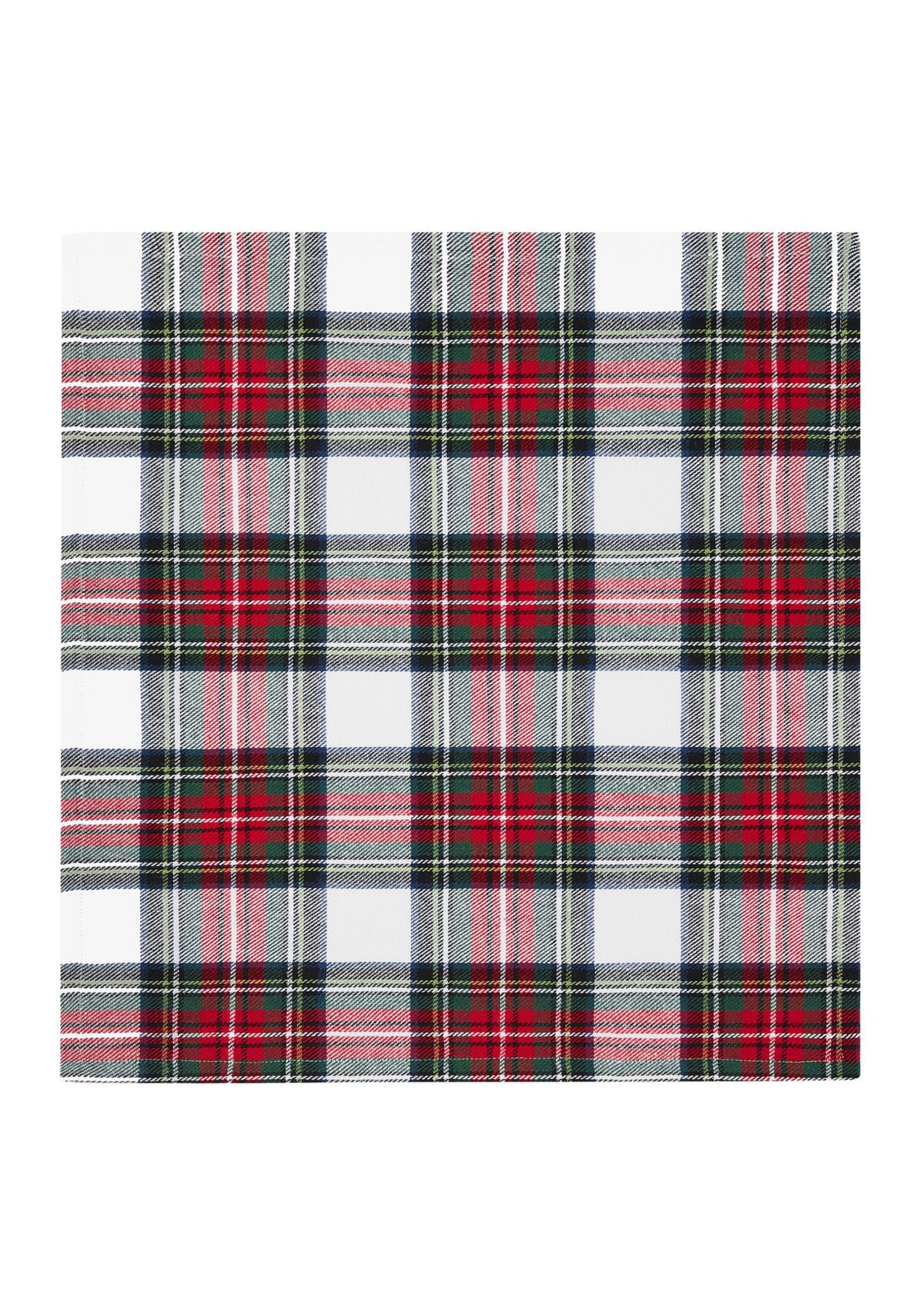 Christmas Classic Holiday Plaid Cotton Napkin Set of 8