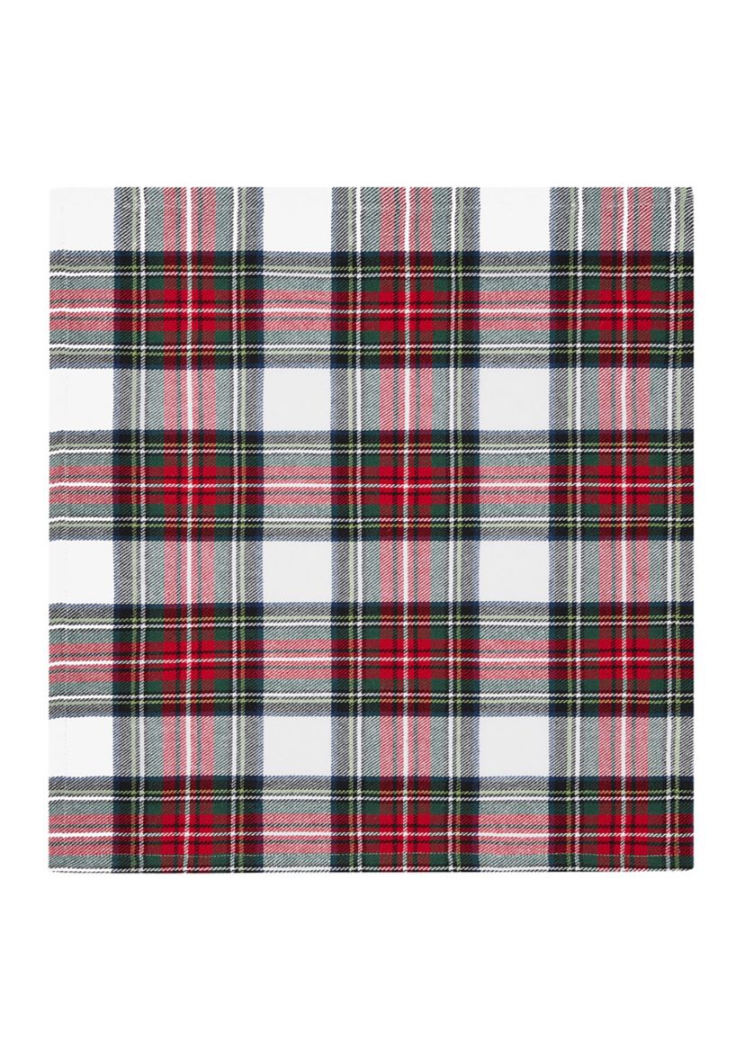 Christmas Classic Holiday Plaid Cotton Napkin Set of 8