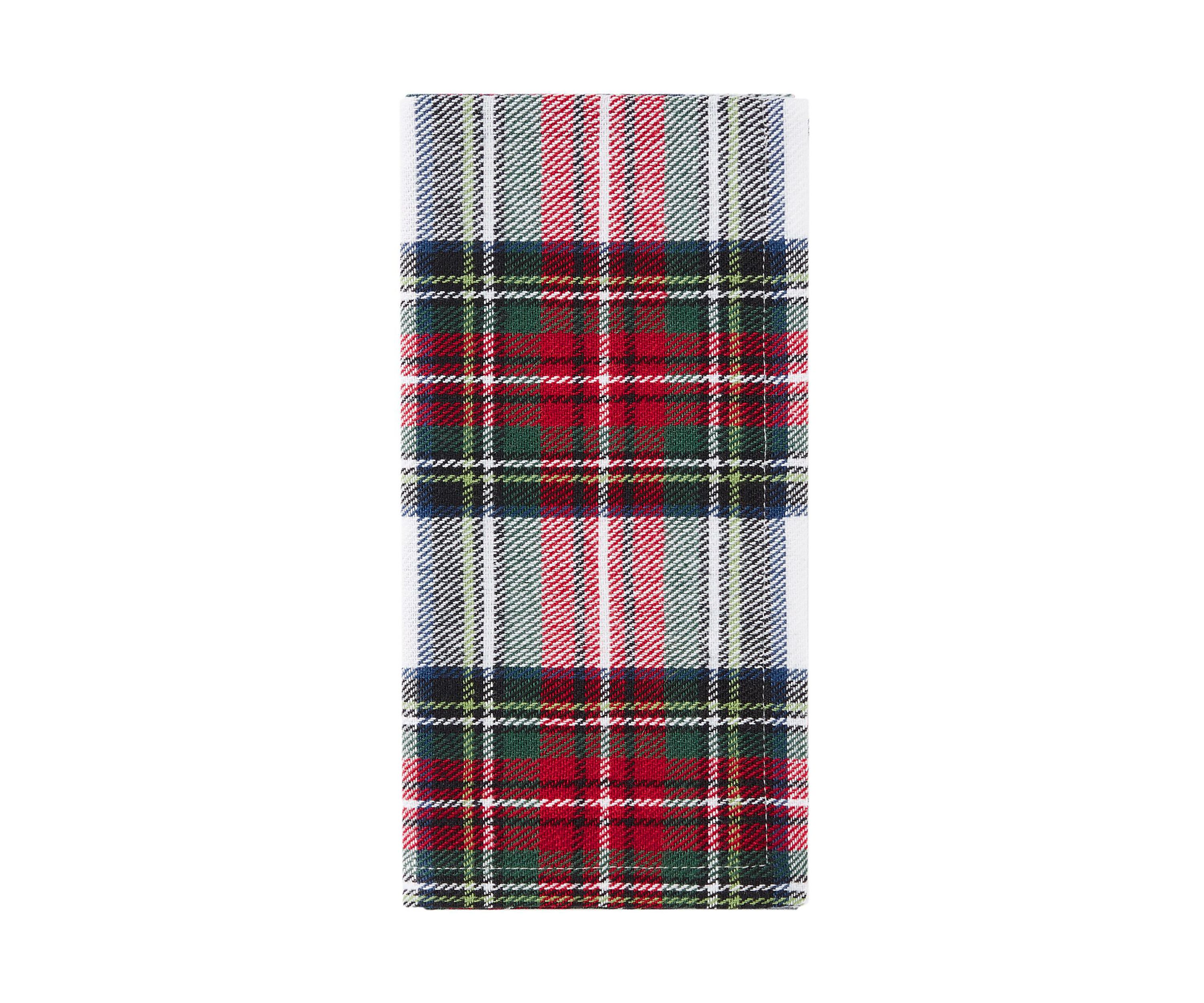 Christmas Classic Holiday Plaid Cotton Napkin Set of 8