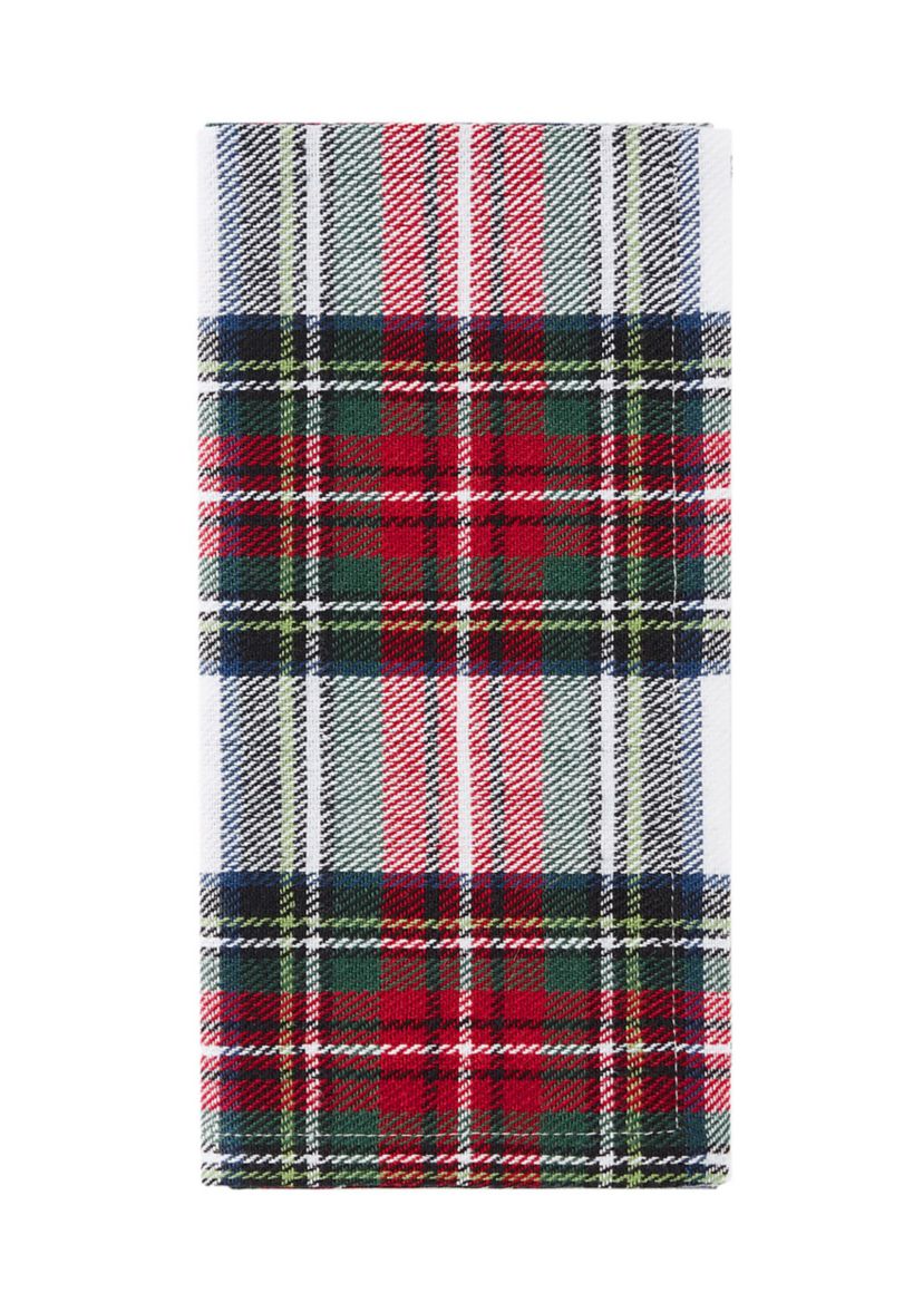 Christmas Classic Holiday Plaid Cotton Napkin Set of 8