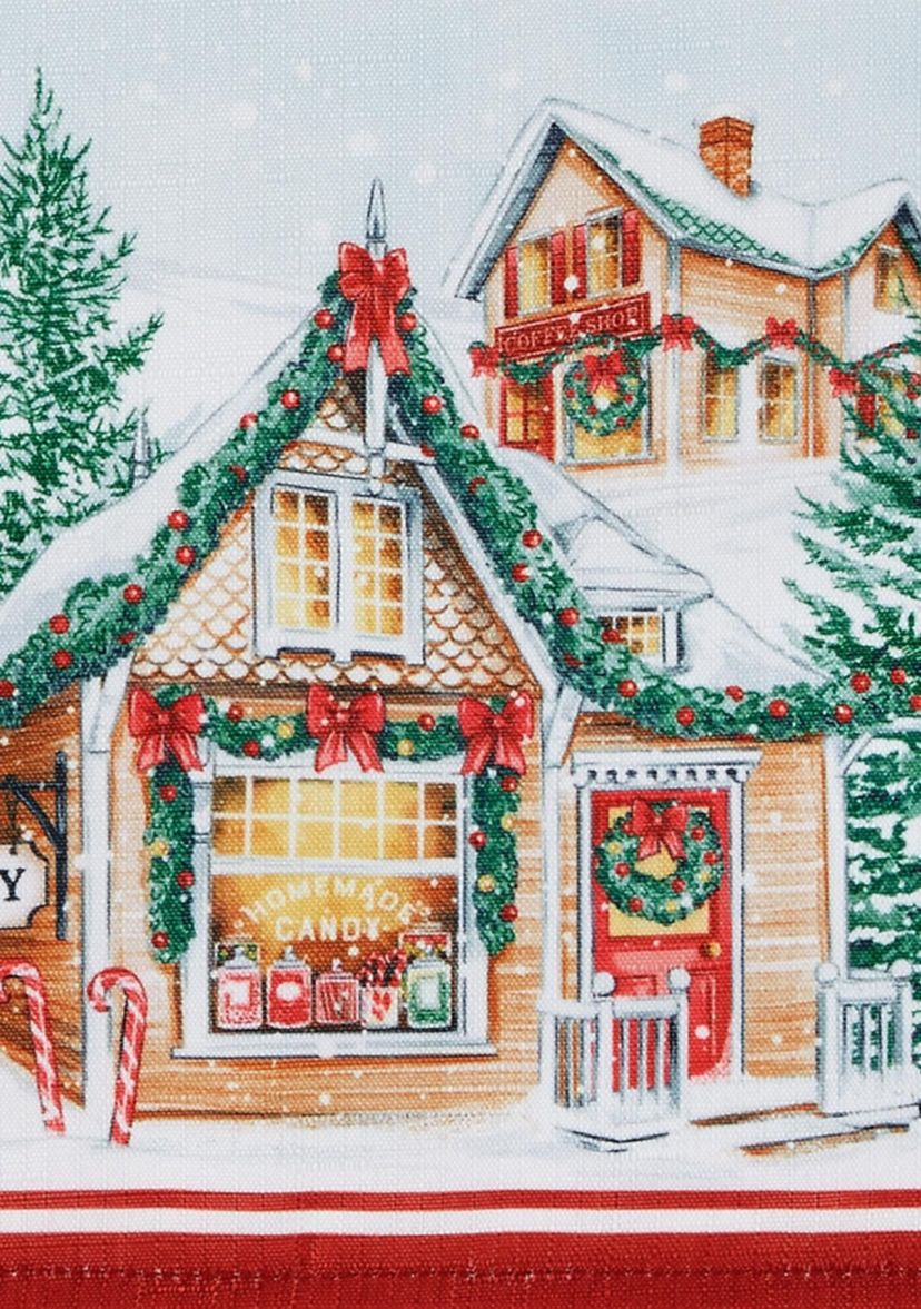 Storybook Christmas Village Holiday Napkin Set of 4