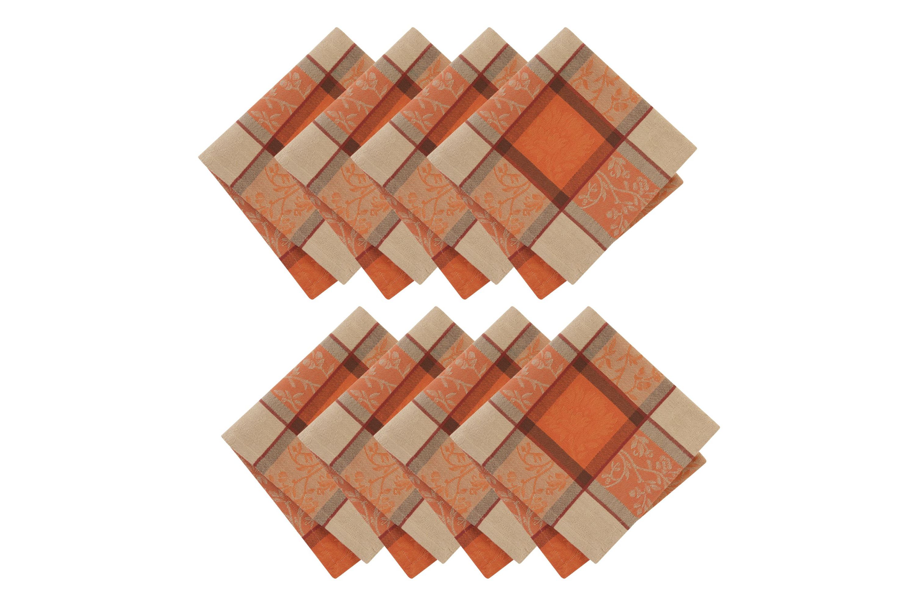 Autumnal Harvest Jacquard Napkins, Set of 8