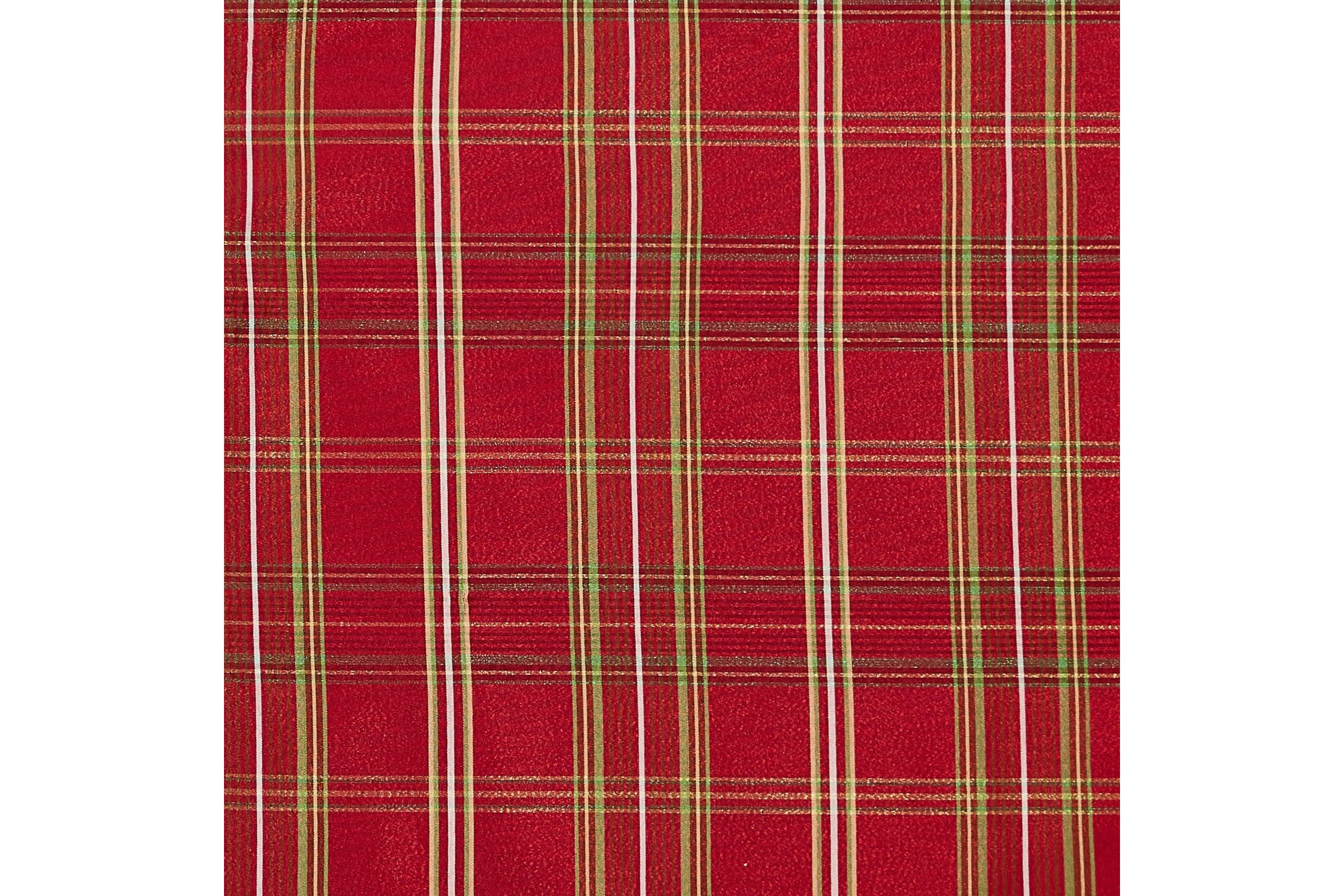 Shimmering Plaid Holiday Tree Skirt - 48" Round