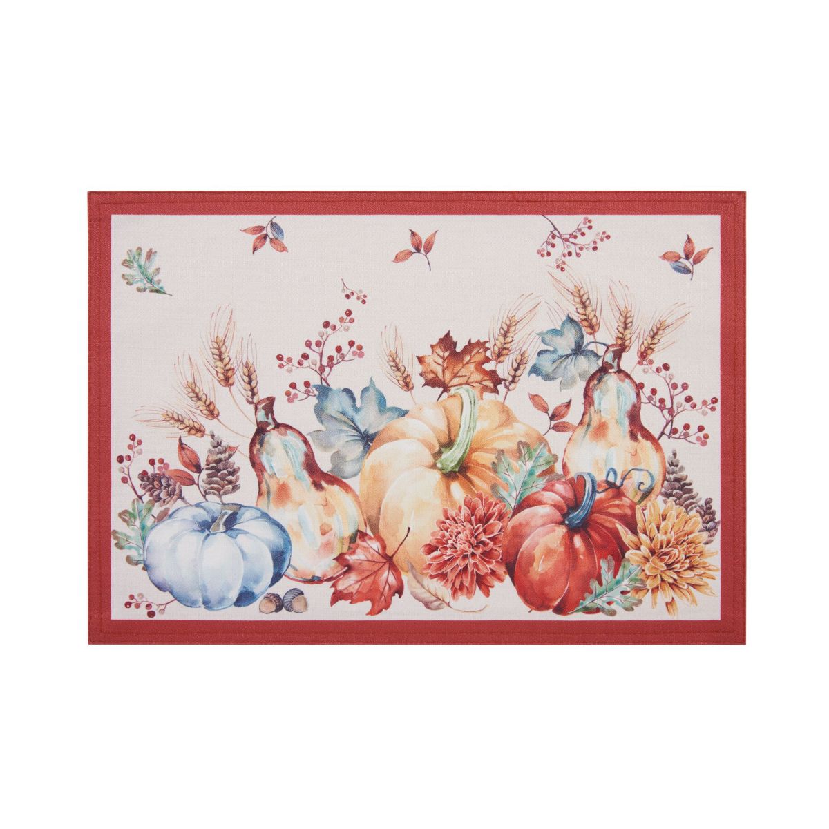 Botanical Harvest Pumpkin Engineered Placemats, Set of 4 - 13 in. x 19 in.