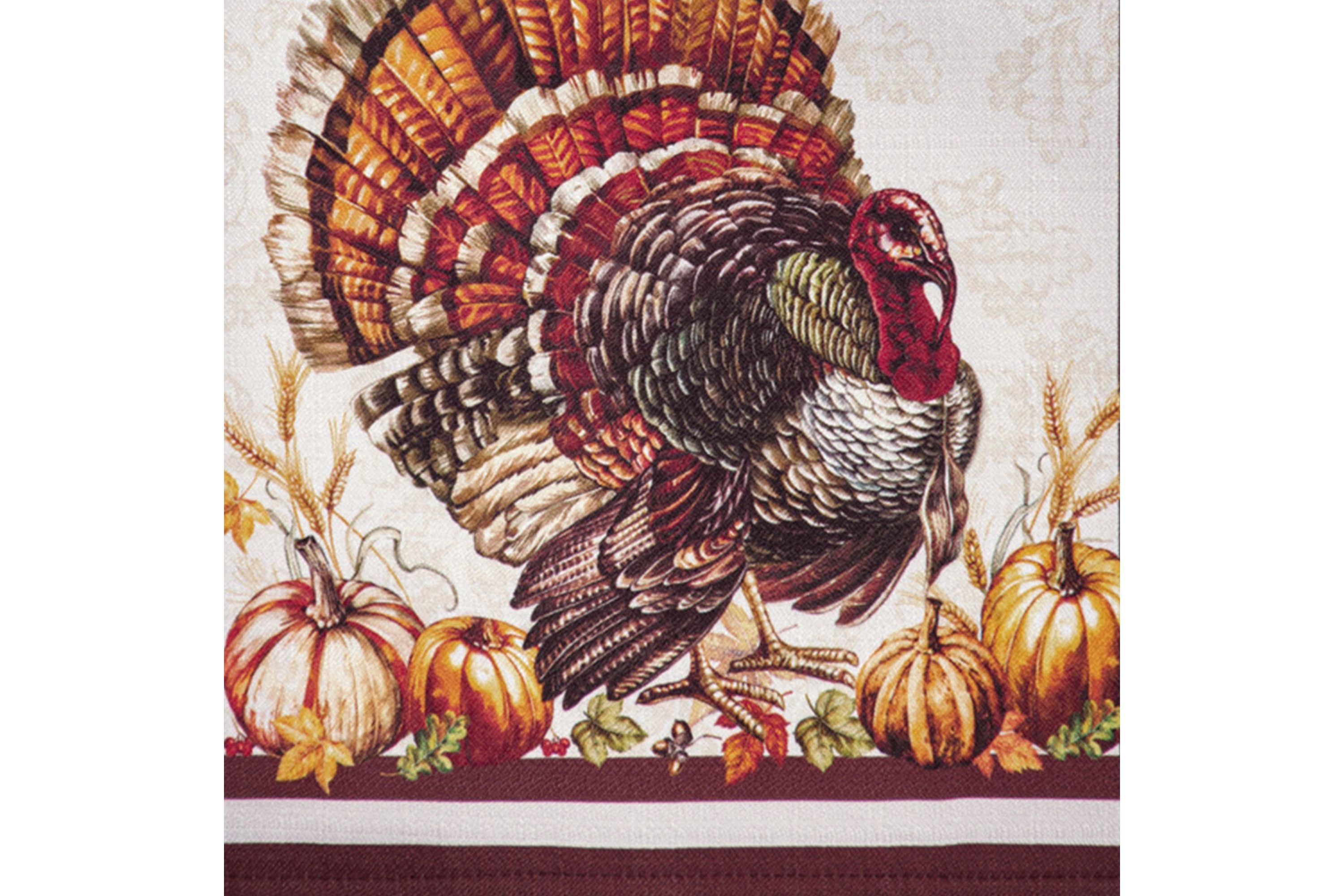 Autumn Heritage Turkey Engineered Table Runner, 13 in. x 70in.
