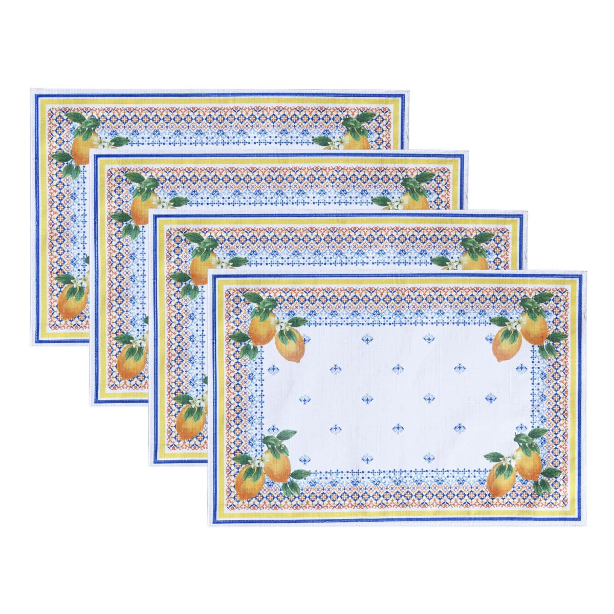 Capri Lemon Placemat, Set of 4 - 13x19