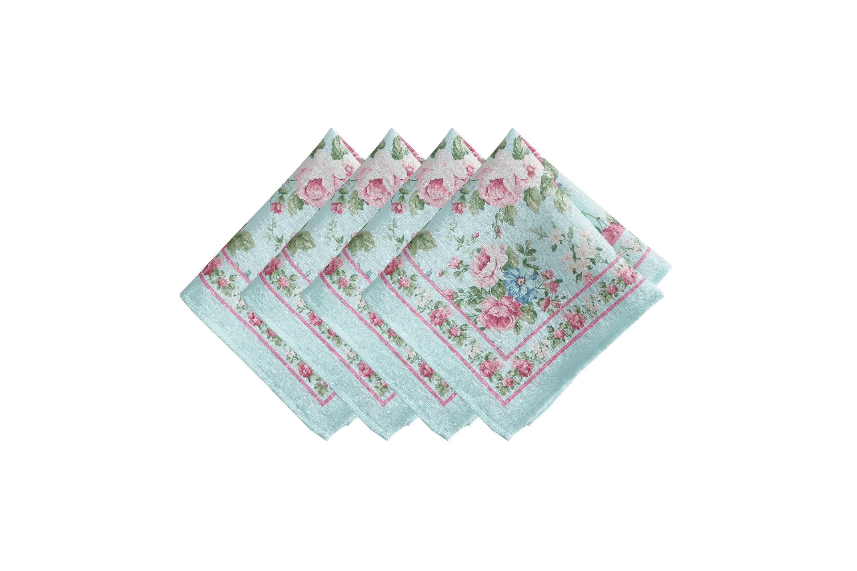 Vintage Floral Garden Napkins, Set of 4