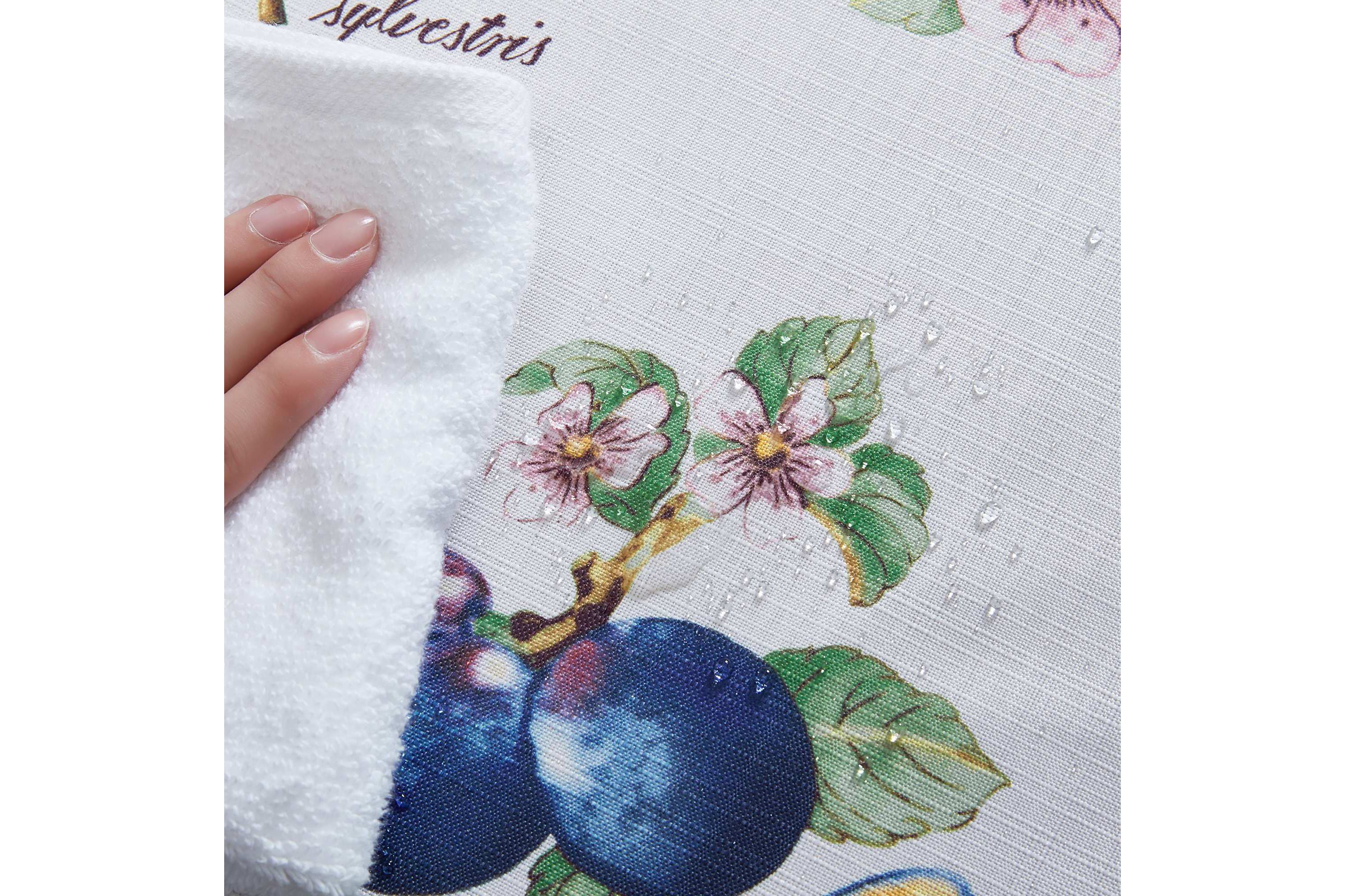 Villeroy & Boch French Garden Fleurence Stain and Water Resistant Round Tablecloth