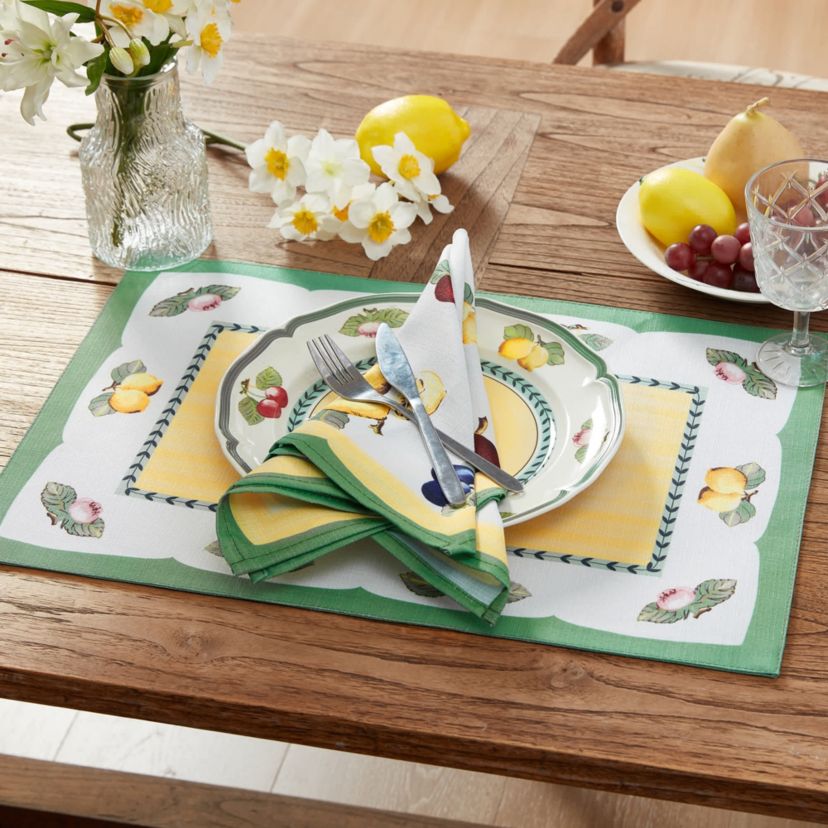 Villeroy & Boch French Garden Stain and Water Resistant Placemats, Set of 4 - 14x20