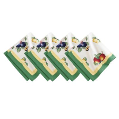 Villeroy & Boch French Garden Stain and Water Resistant Napkins, Set of 4 - 21x21
