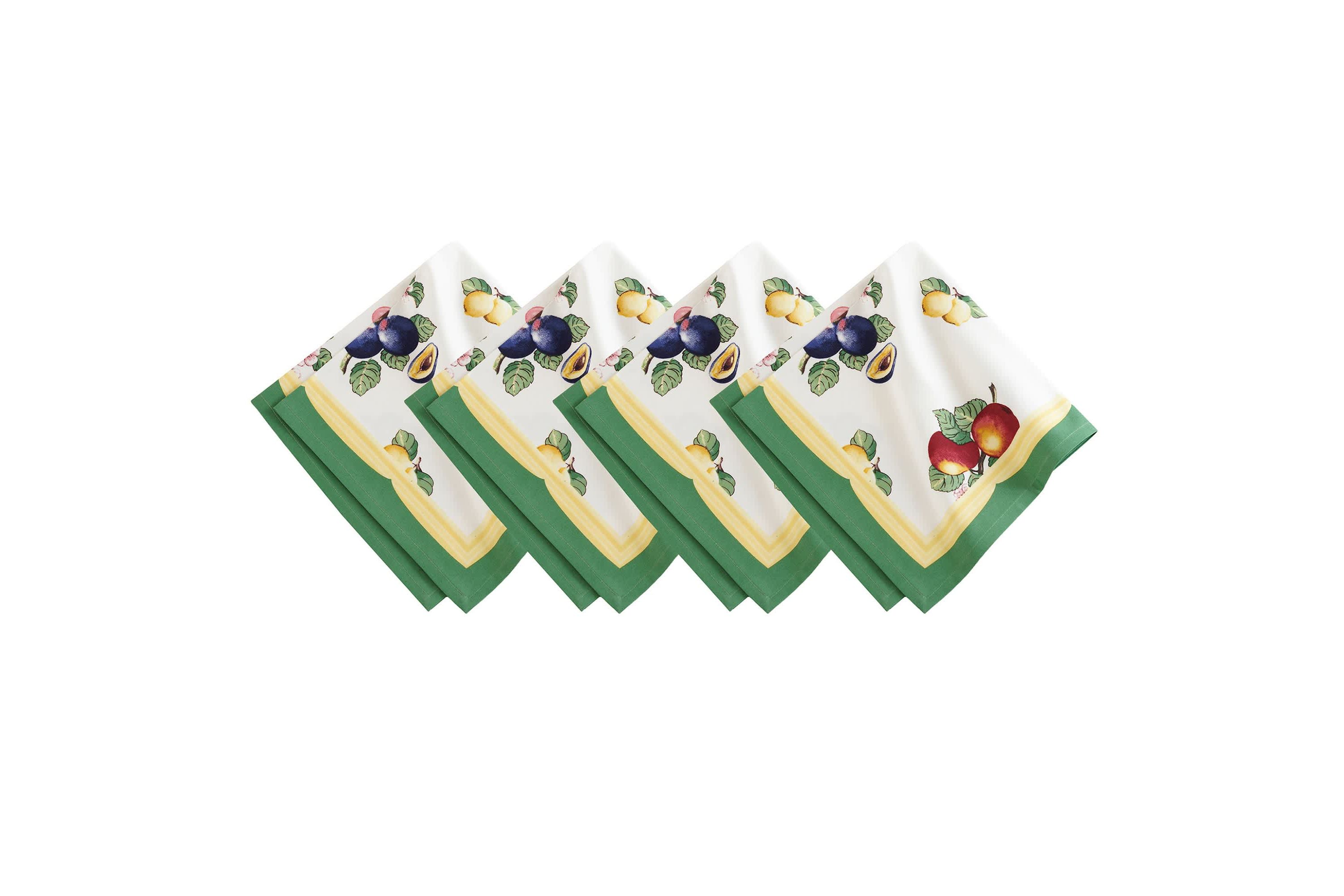 Villeroy & Boch French Garden Stain and Water Resistant Napkins, Set of 4 - 21x21