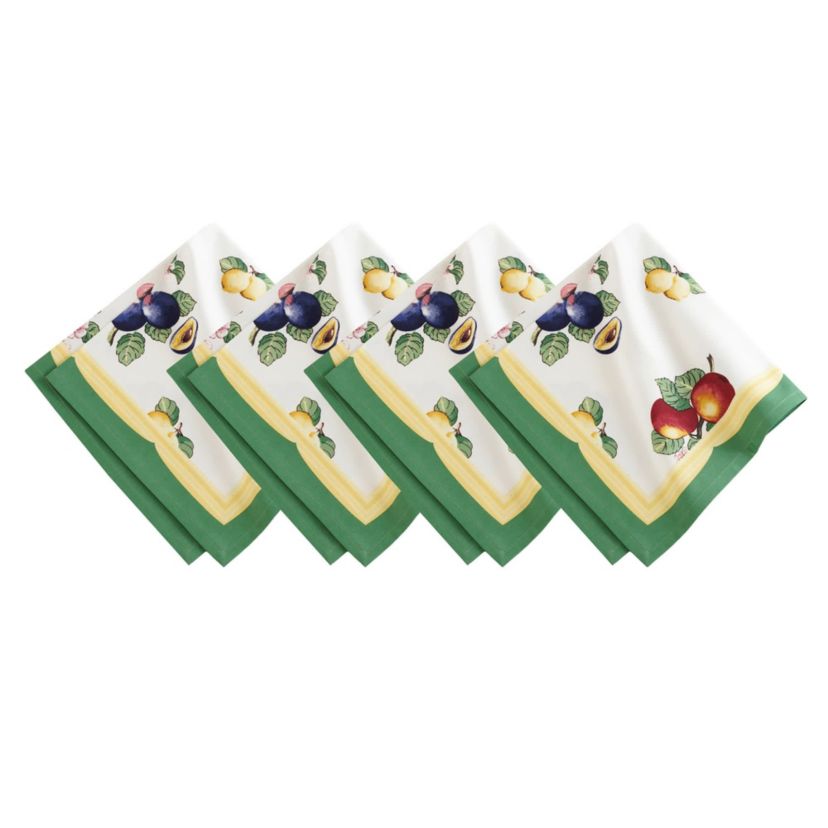 Villeroy & Boch French Garden Stain and Water Resistant Napkins, Set of 4 - 21x21