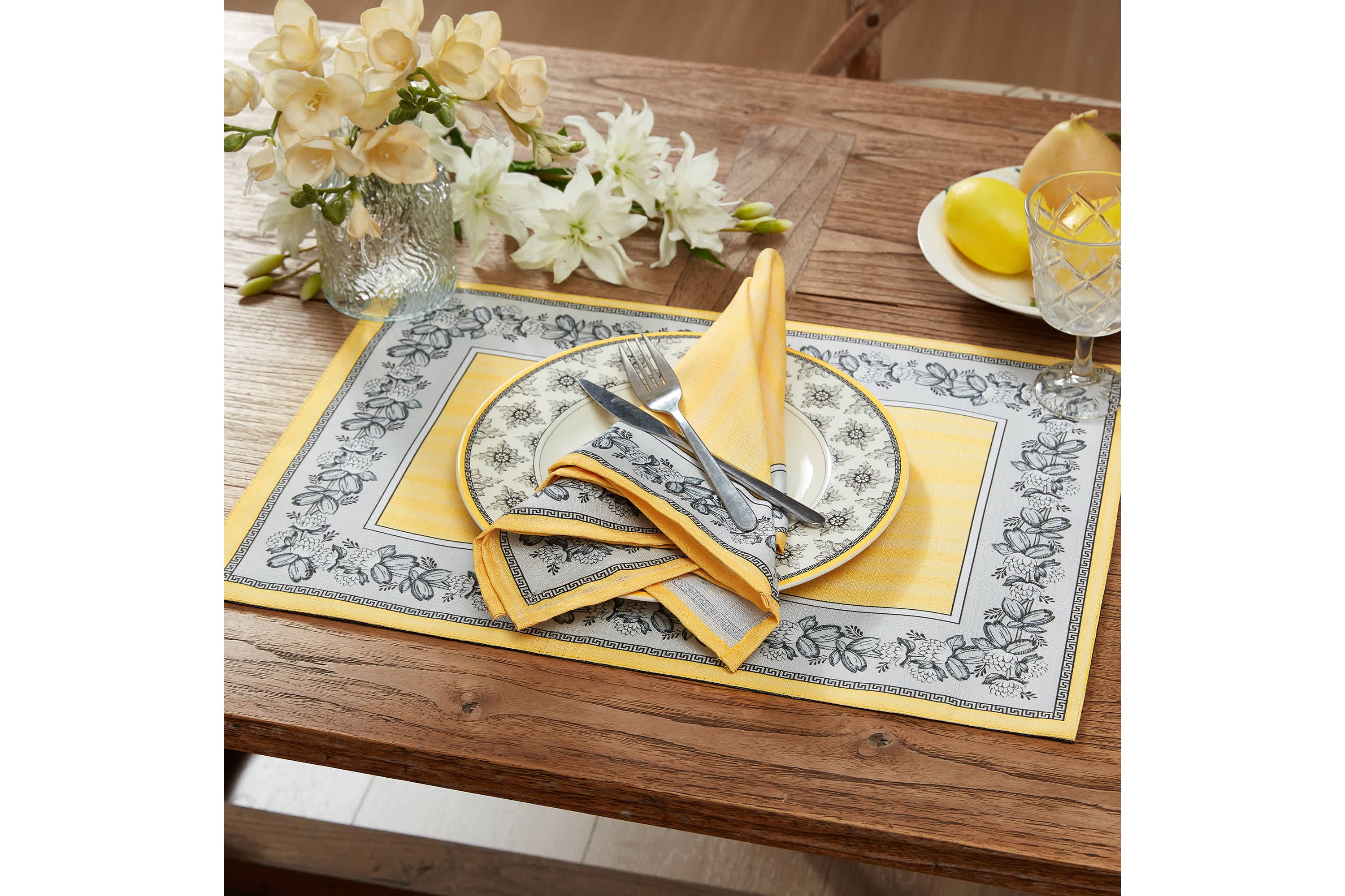 Villeroy & Boch Audun Stain and Water Resistant Placemats, Set of 4 - 14x20