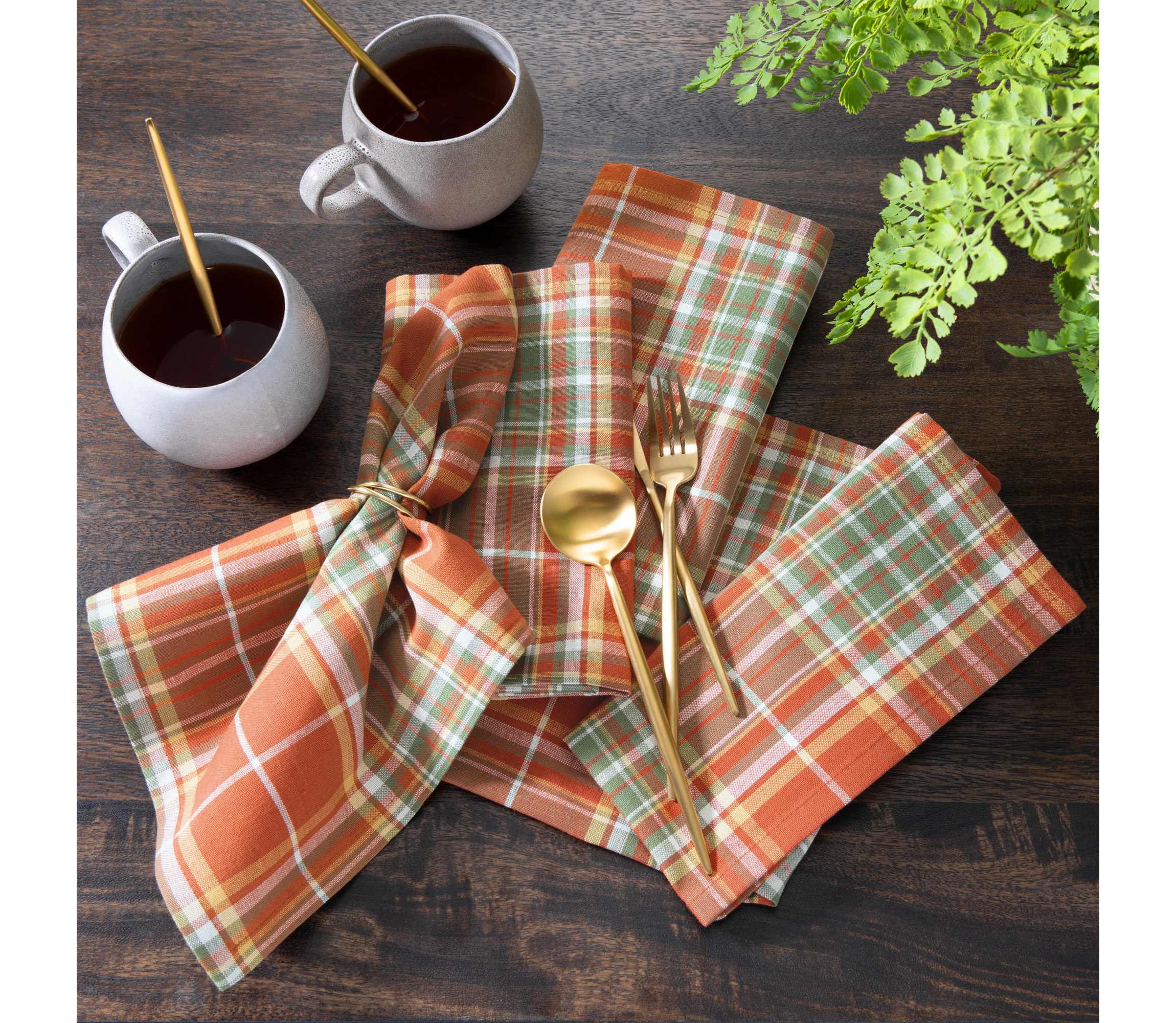 Hawley Plaid Harvest Napkins, Set of 8
