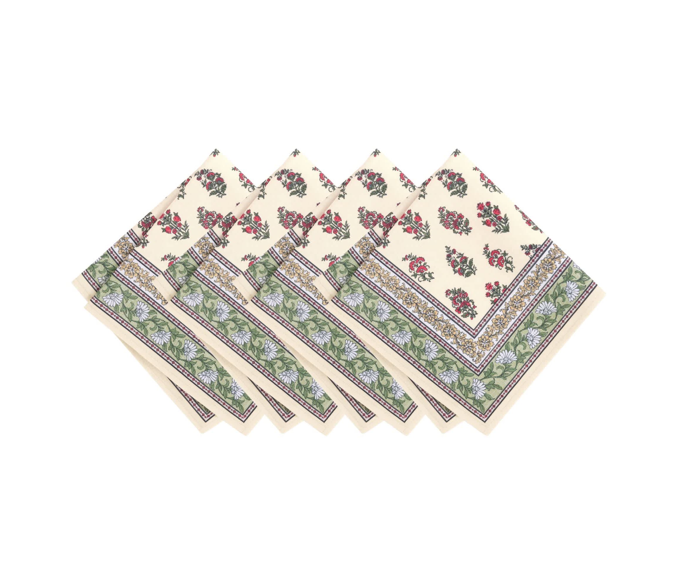 Nomad Harvest Block Print Napkins, Set of 4