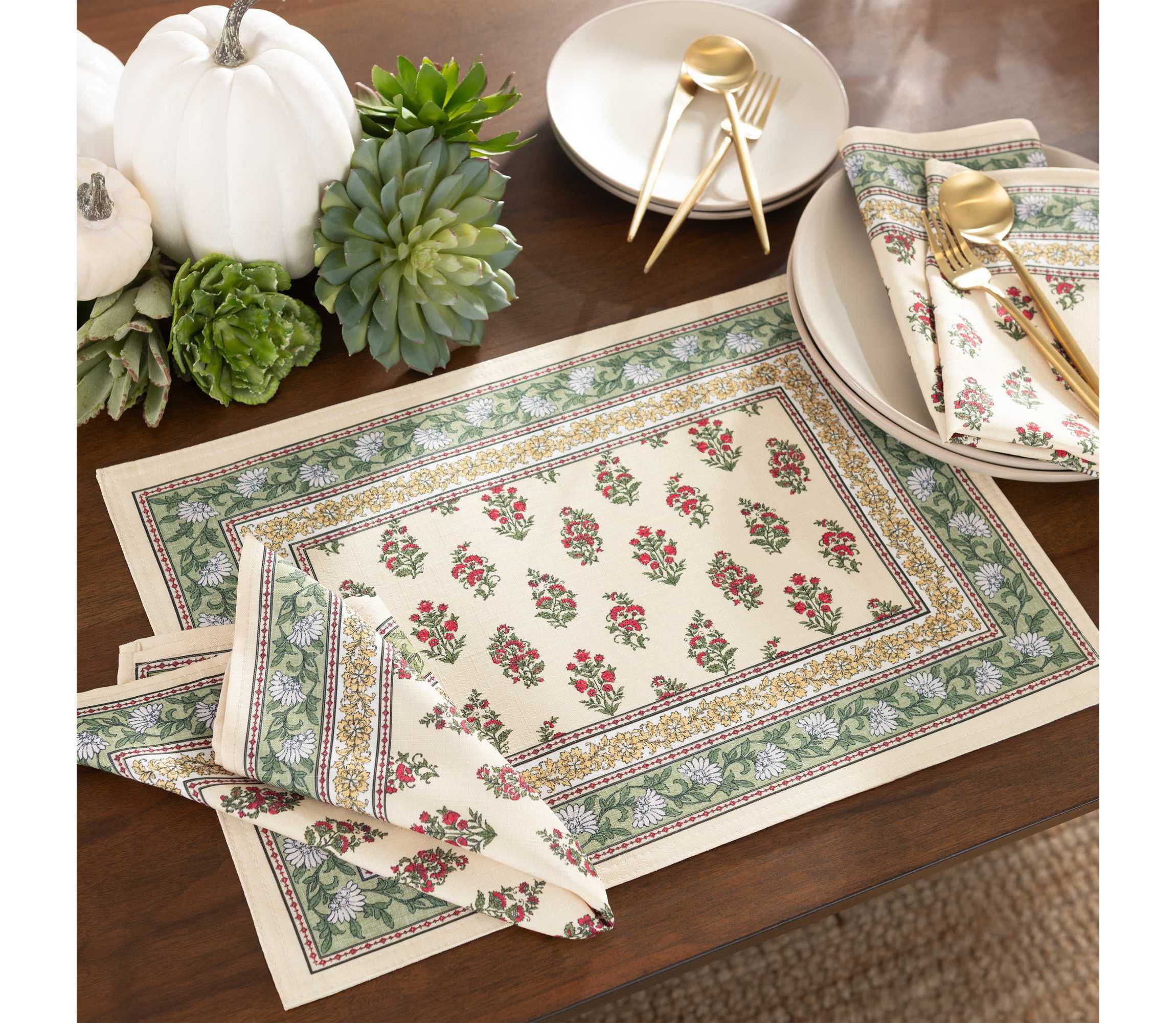 Nomad Harvest Block Print Napkins, Set of 4