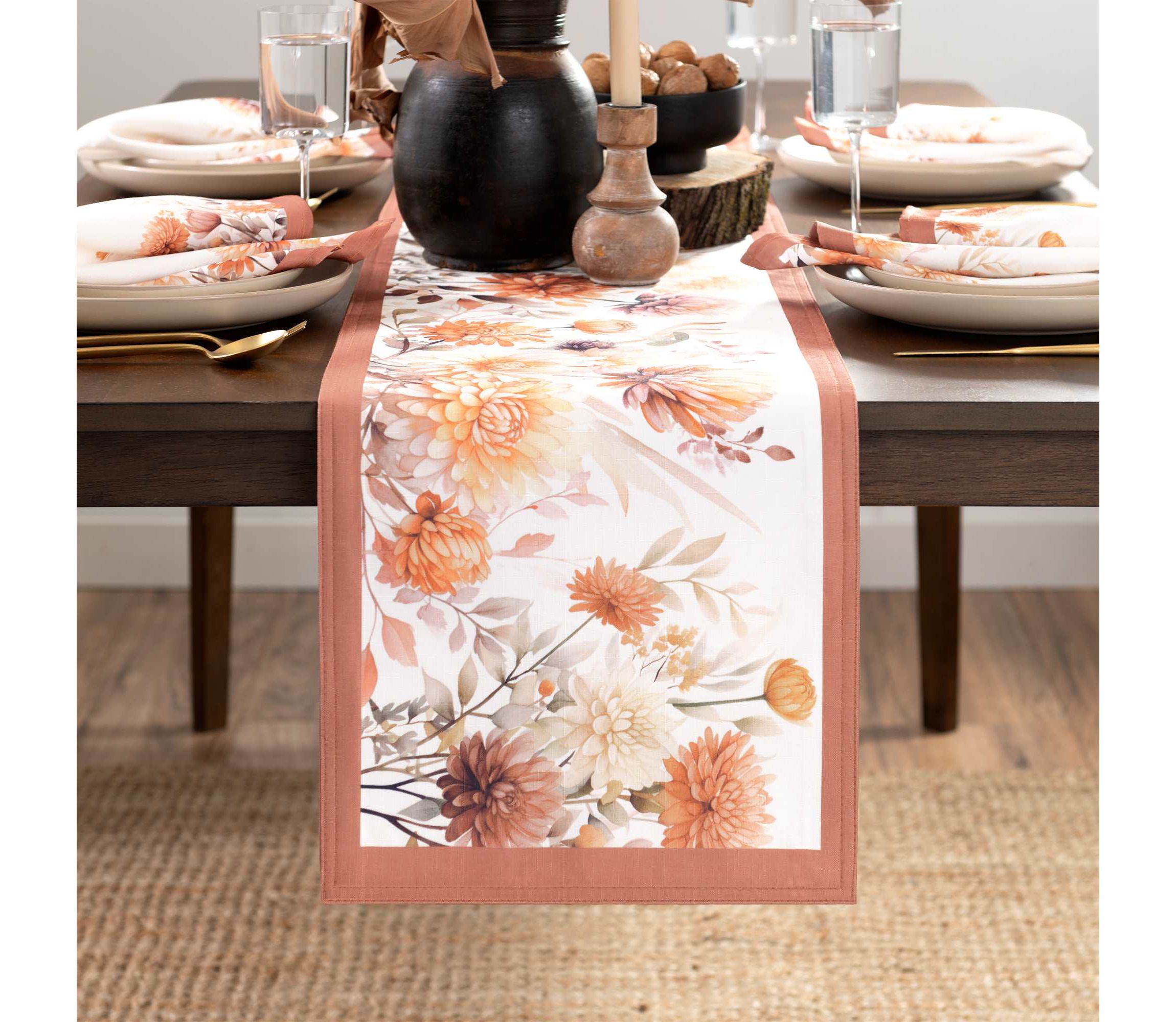 Autumn Blooms Table Runner - 13x70