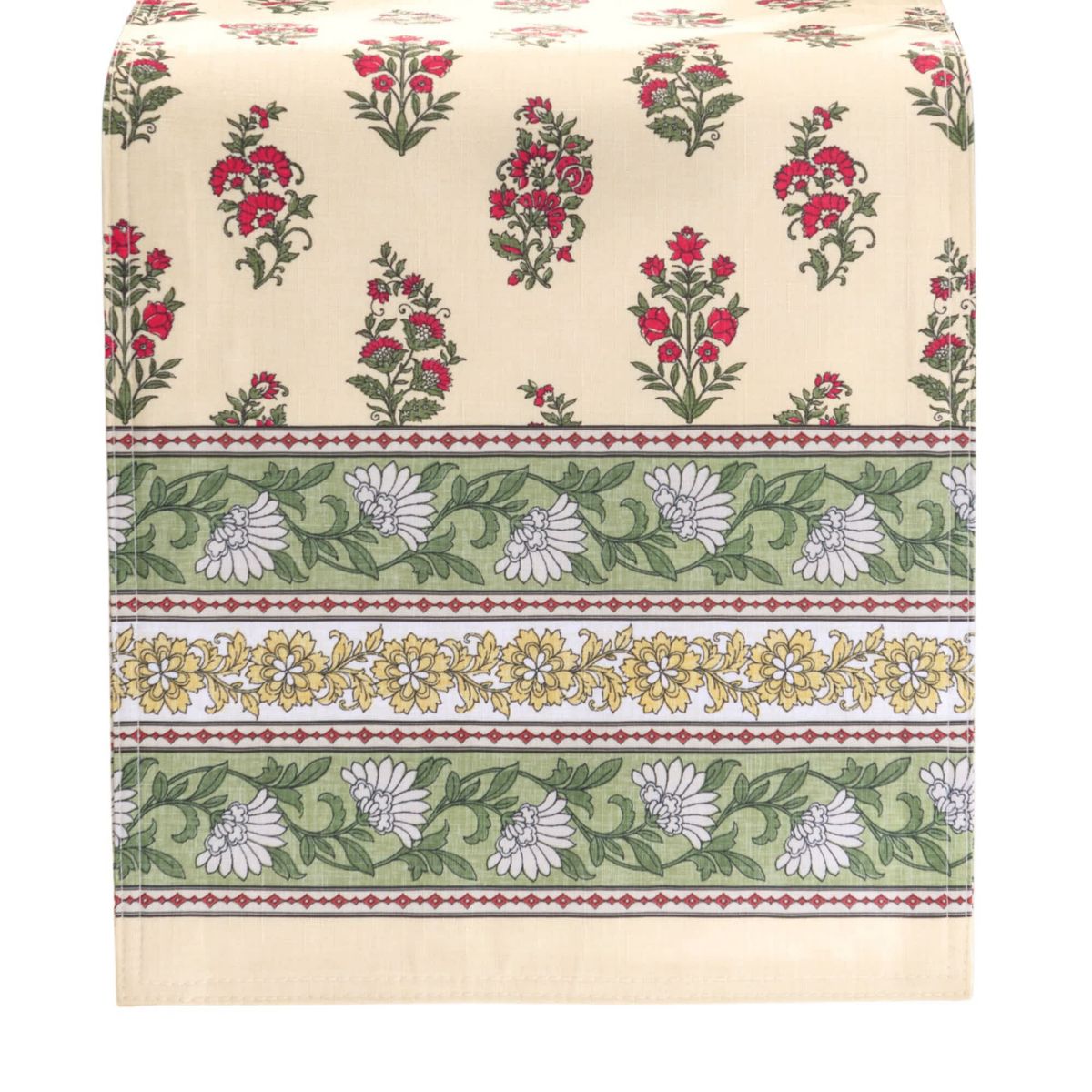 Nomad Harvest Block Print Table Runner - 13x70