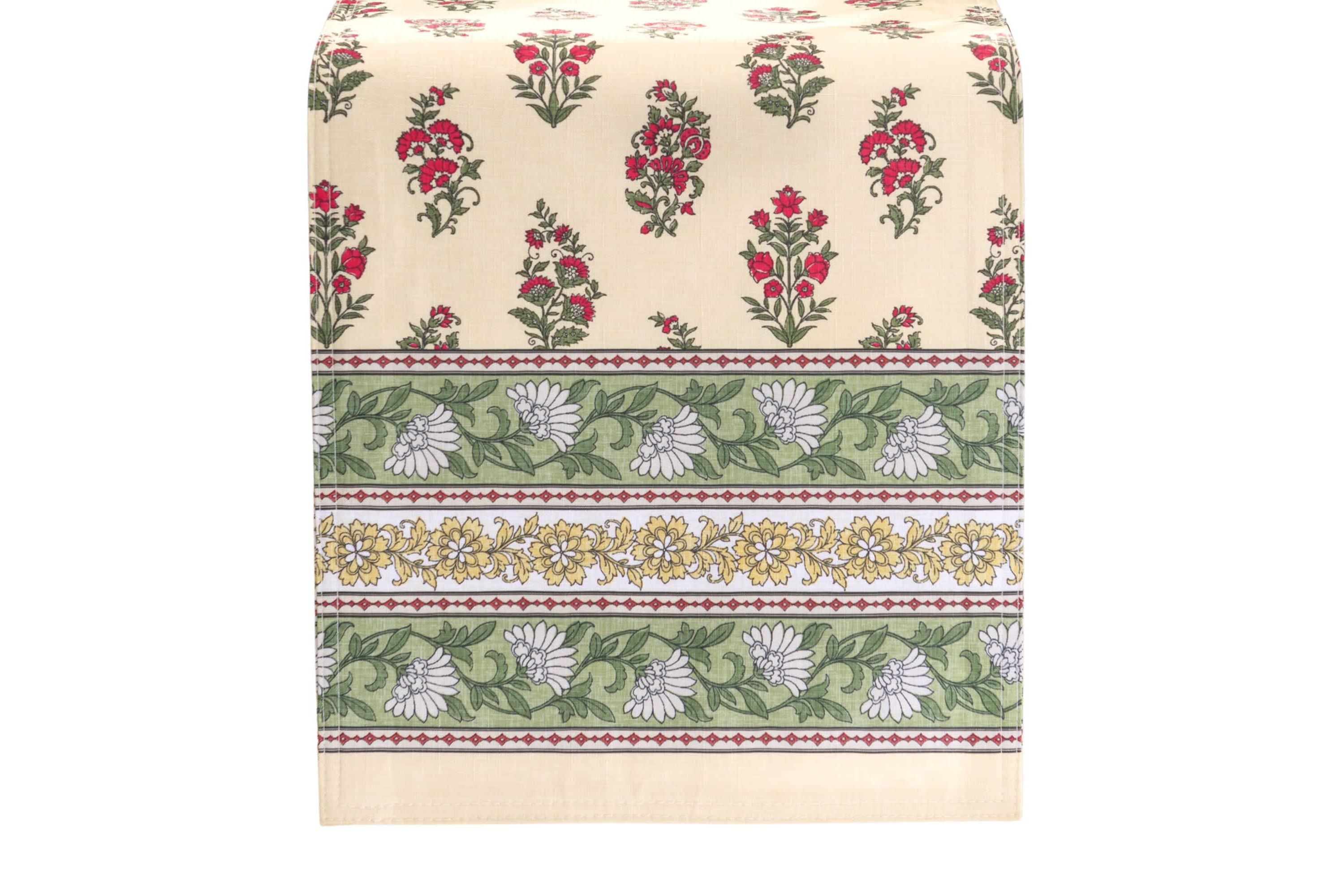 Nomad Harvest Block Print Table Runner - 13x70