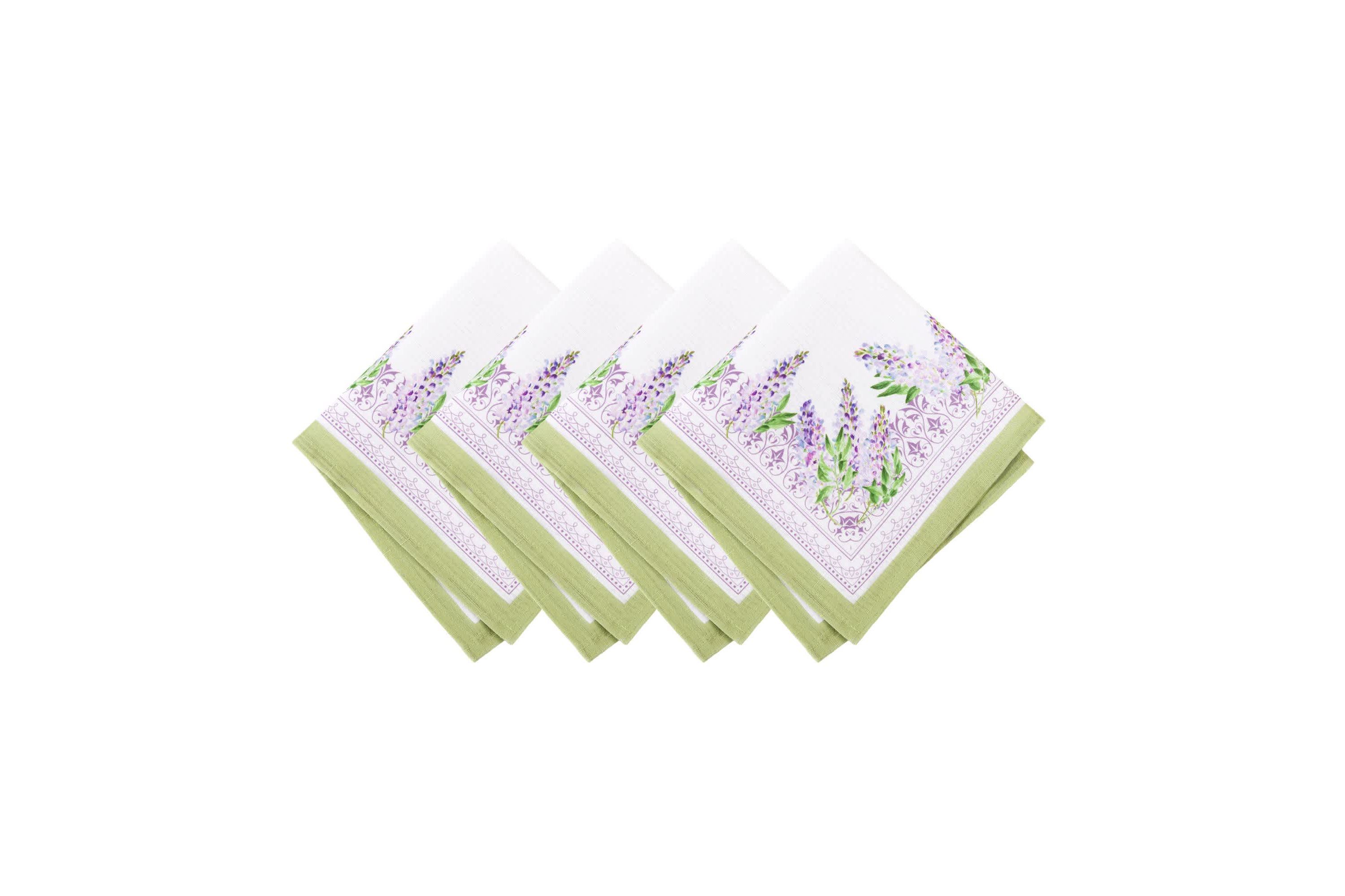 Lilac Garden Floral Dinner Napkins, Set of 4