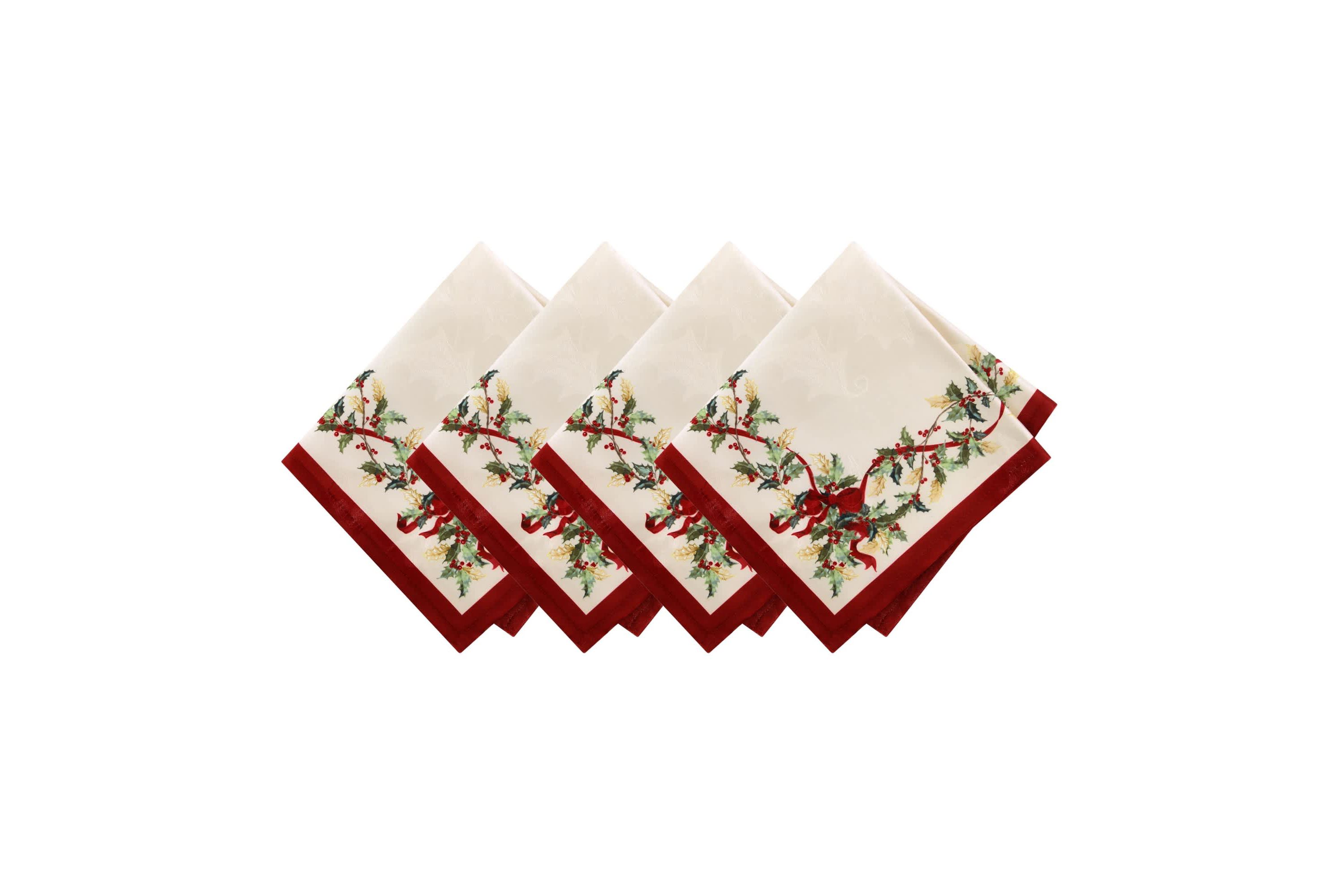 Villeroy & Boch Winter Bows & Garland Napkins, Set of 4