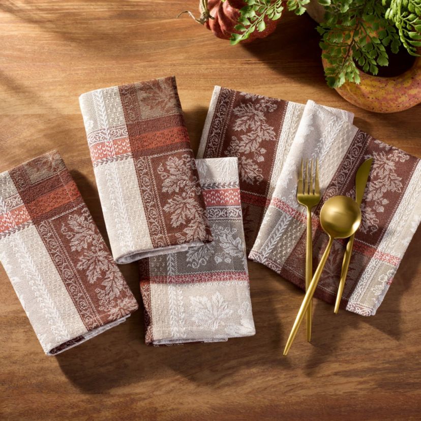 Windswept Harvest Jacquard Napkin, Set of 8