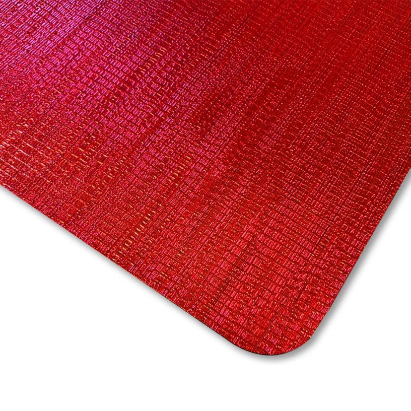 Metallic Galaxy Vinyl Smooth Linear Striped Textured Reversible 12" x 18" Rectangular Placemat Set of 4