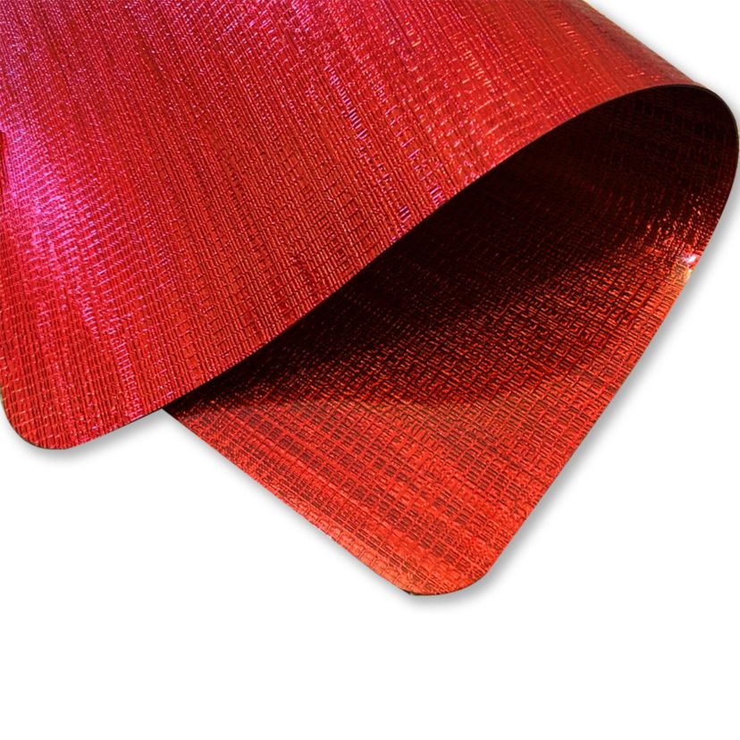 Metallic Galaxy Vinyl Smooth Linear Striped Textured Reversible 12" x 18" Rectangular Placemat Set of 4
