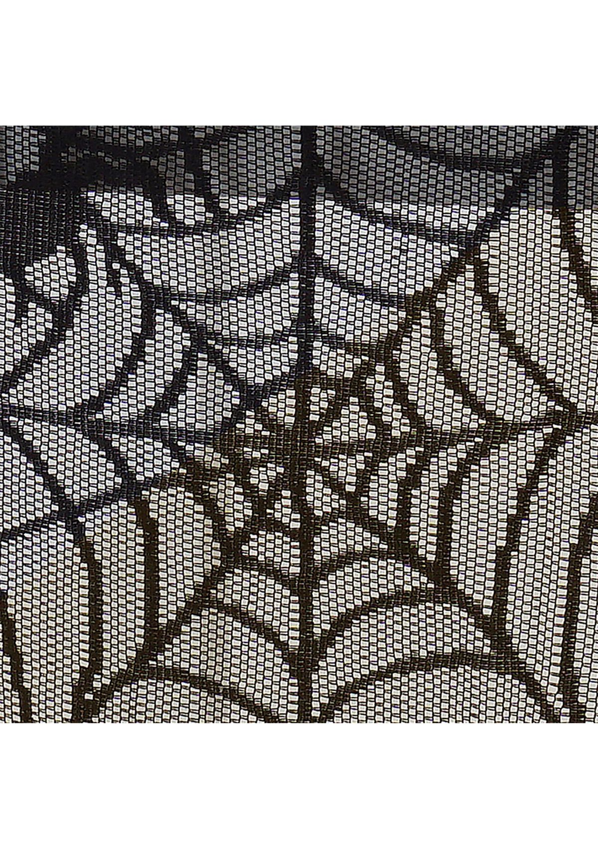 Crawling Halloween Spider Lace Table Runner and Mantle Scarf - 13" x 70"