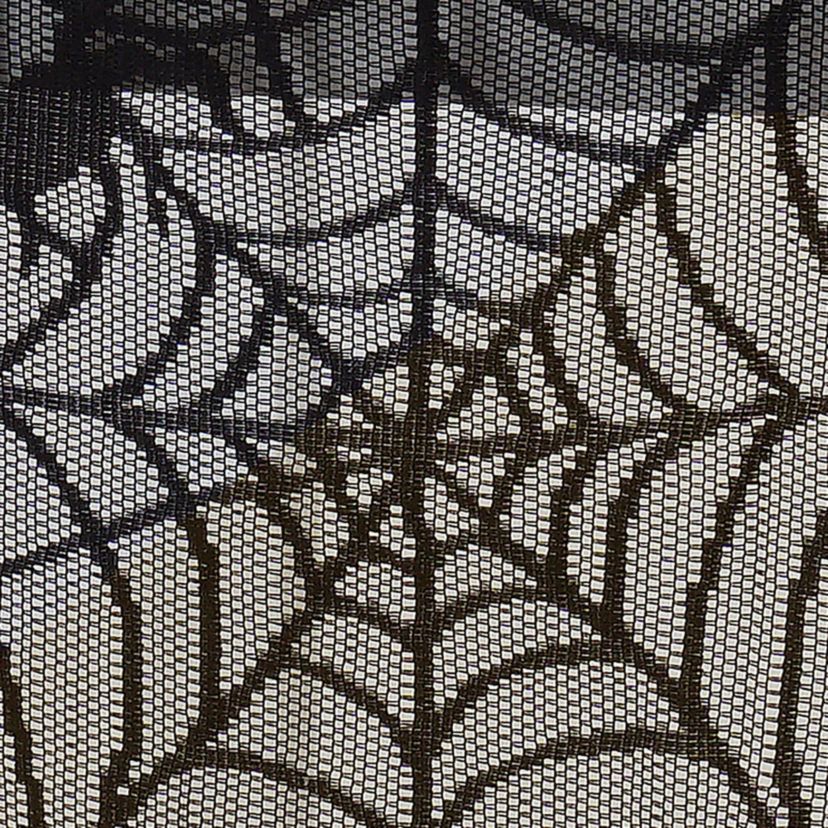 Crawling Halloween Spider Lace Table Runner and Mantle Scarf - 13" x 70"