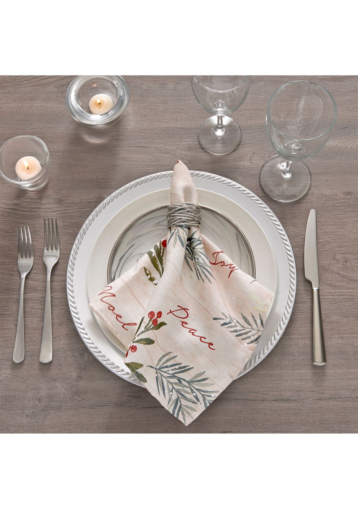 Holiday Tree Trimmings Napkins, Set of 4