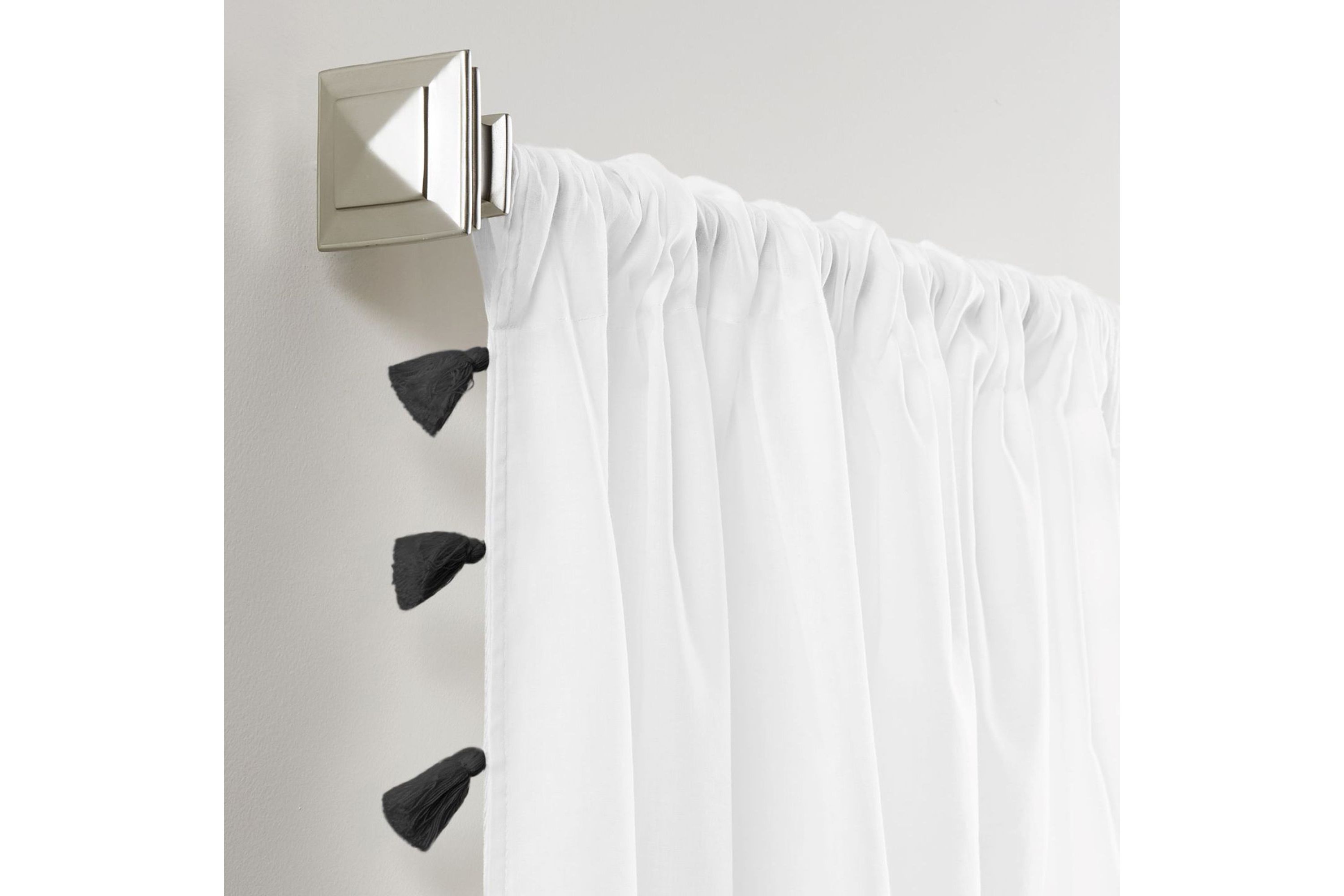 Bianca Semi-Sheer Window Curtain with Tassels