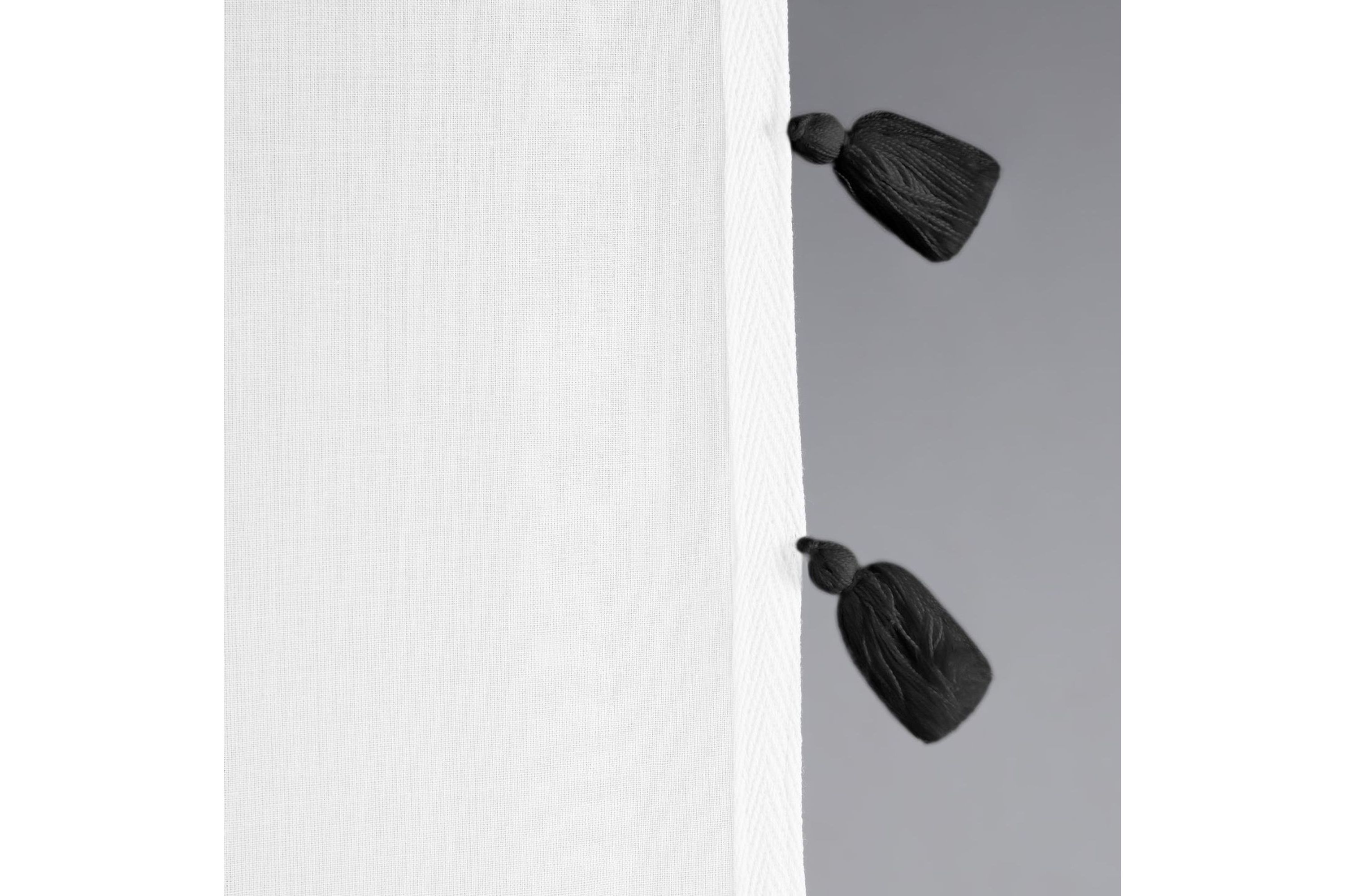 Bianca Semi-Sheer Window Curtain with Tassels