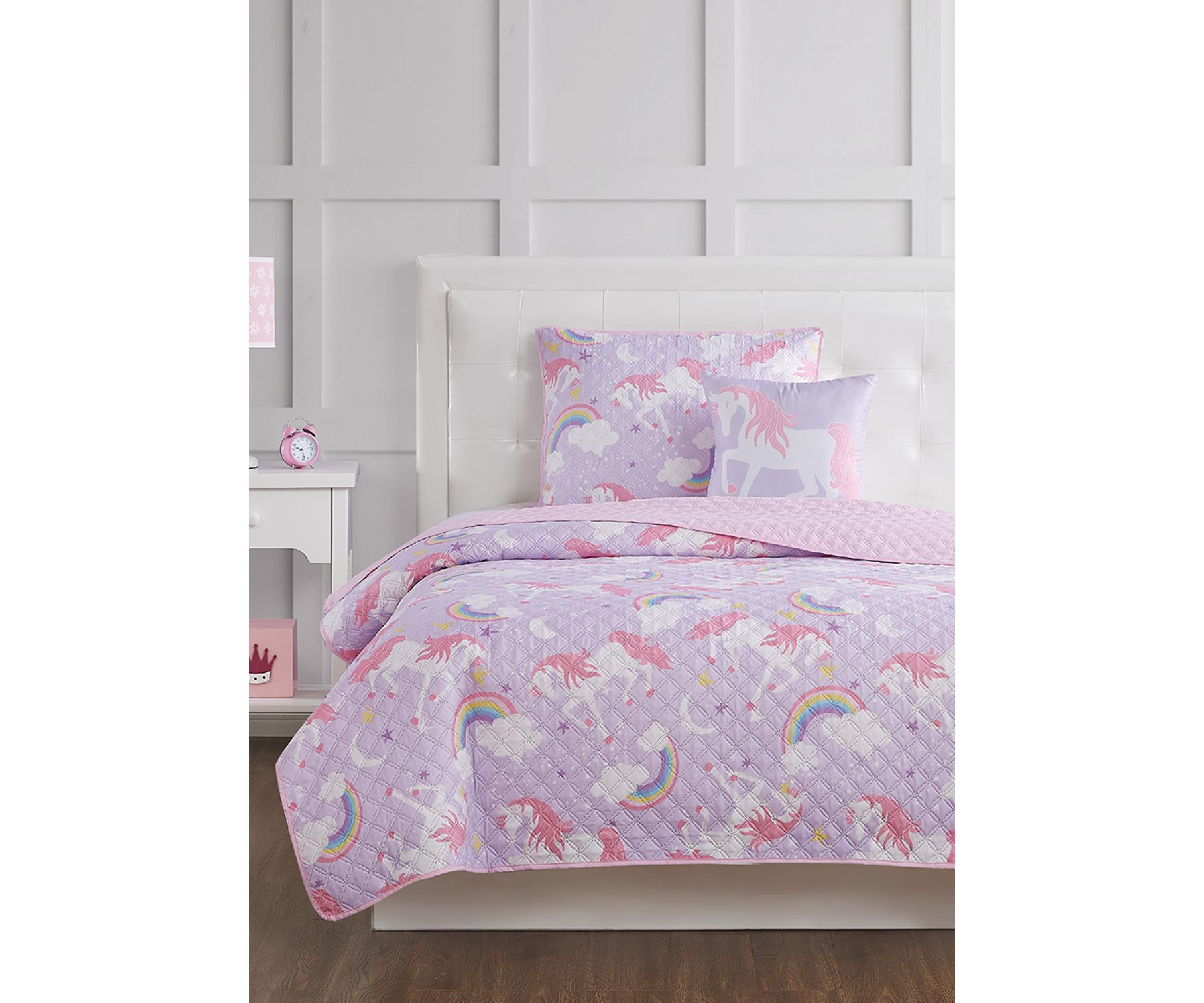 My World Rainbow Unicorn Full 4 Piece Quilt Set