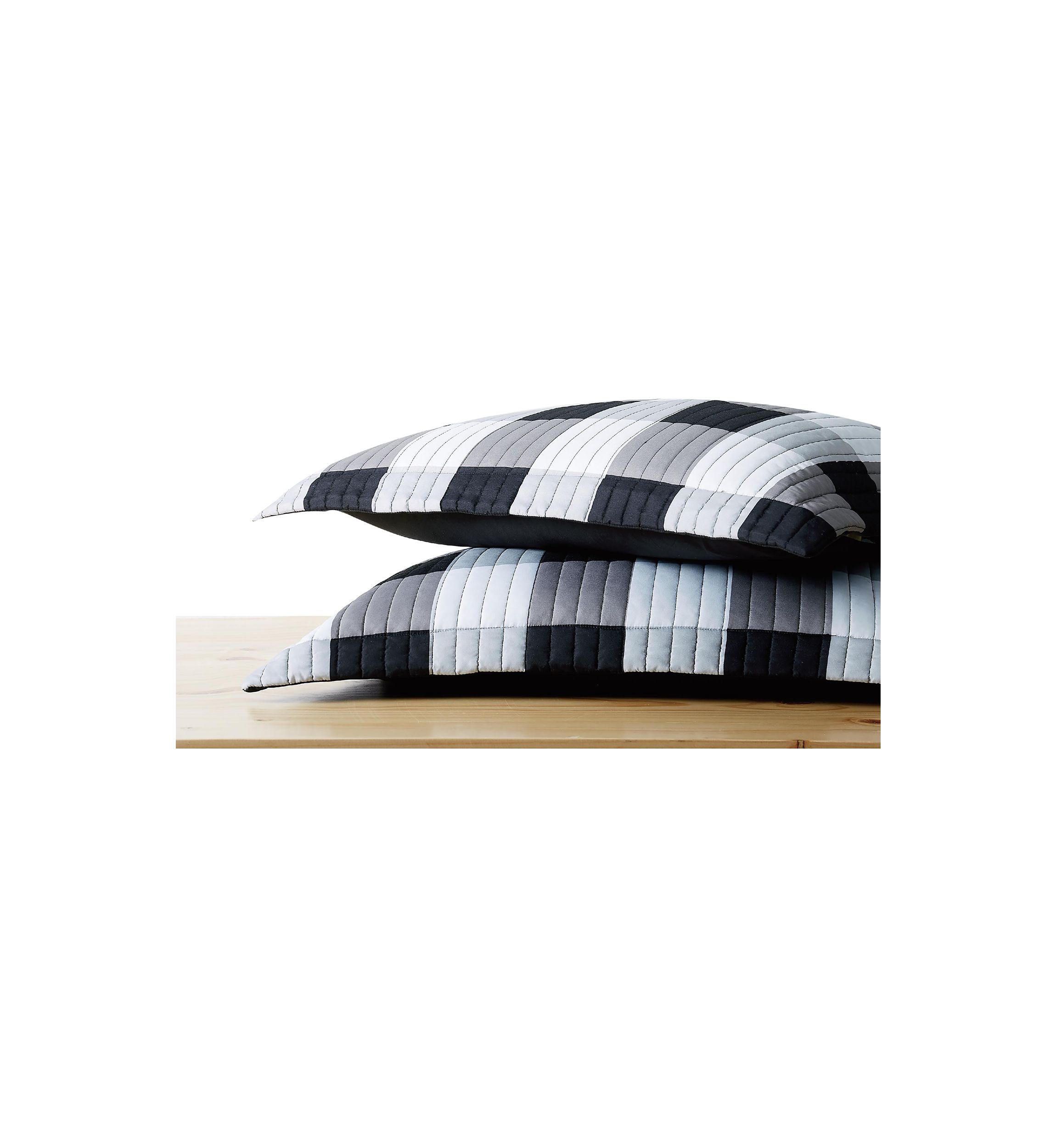 Truly Soft Everyday Buffalo Plaid Black King XL Quilt Set