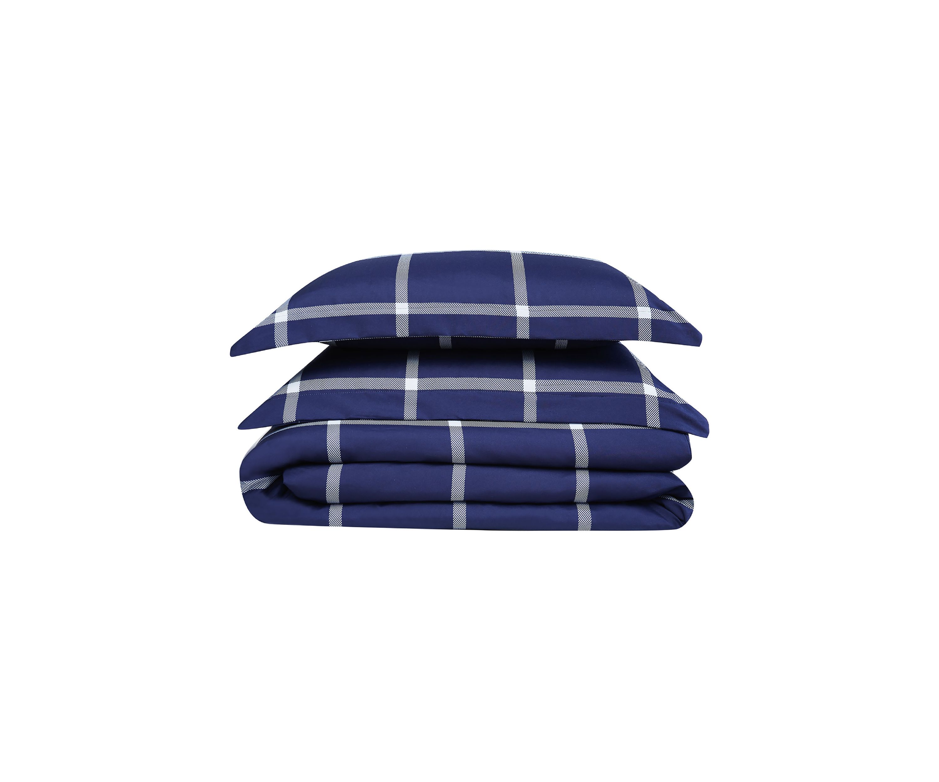 Printed Windowpane Duvet Cover Set
