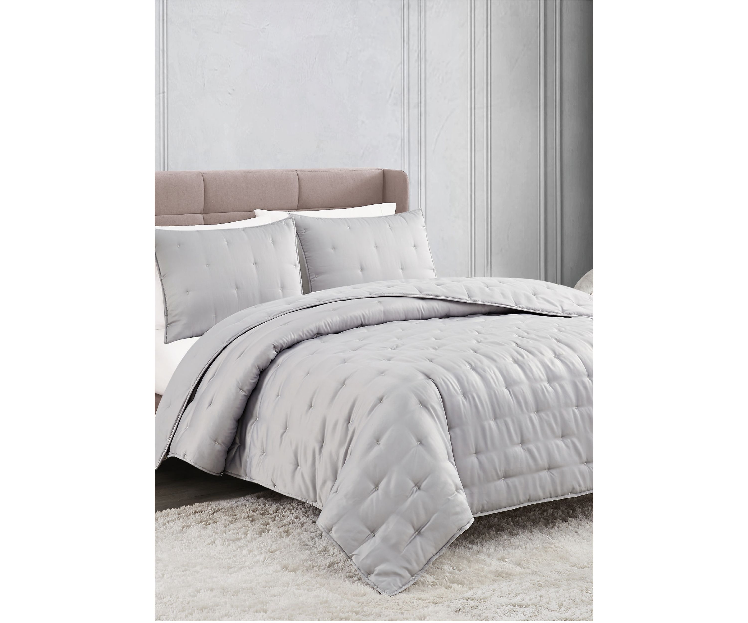 Tufted Matte Satin Quilt Set