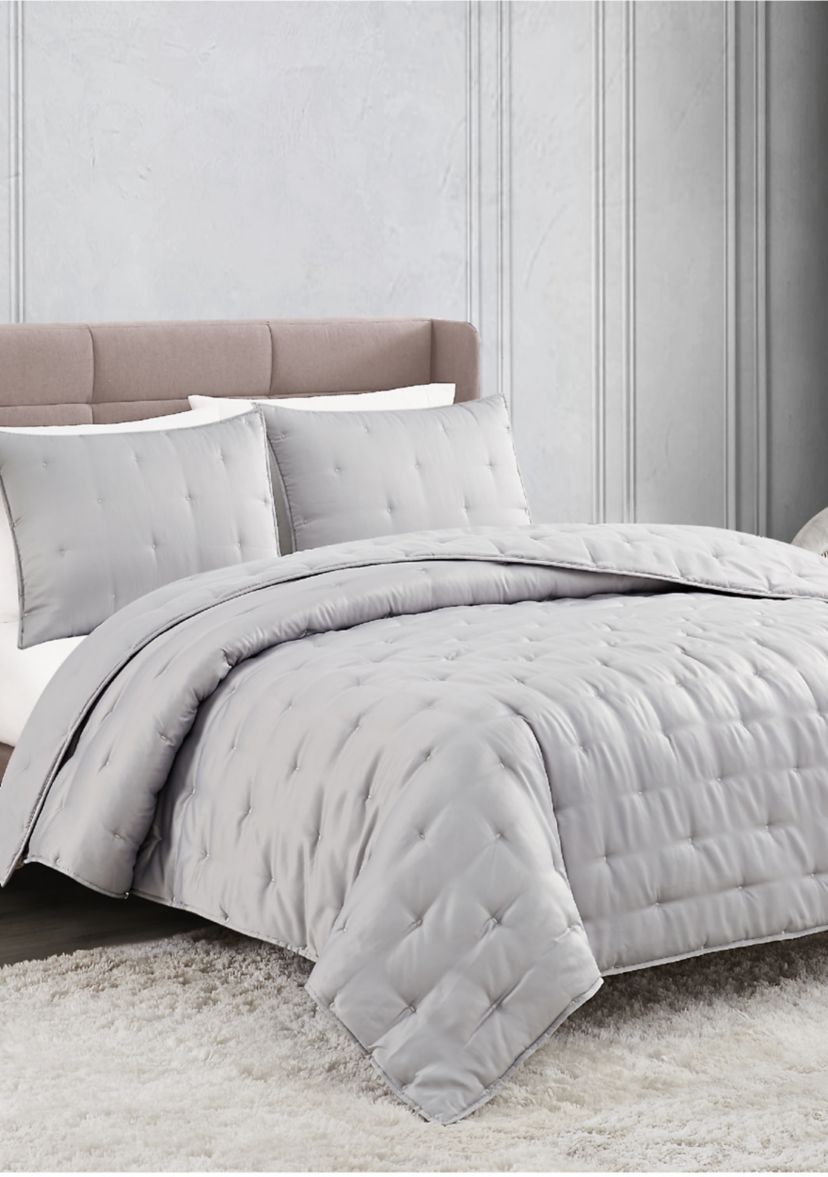 Tufted Matte Satin Quilt Set