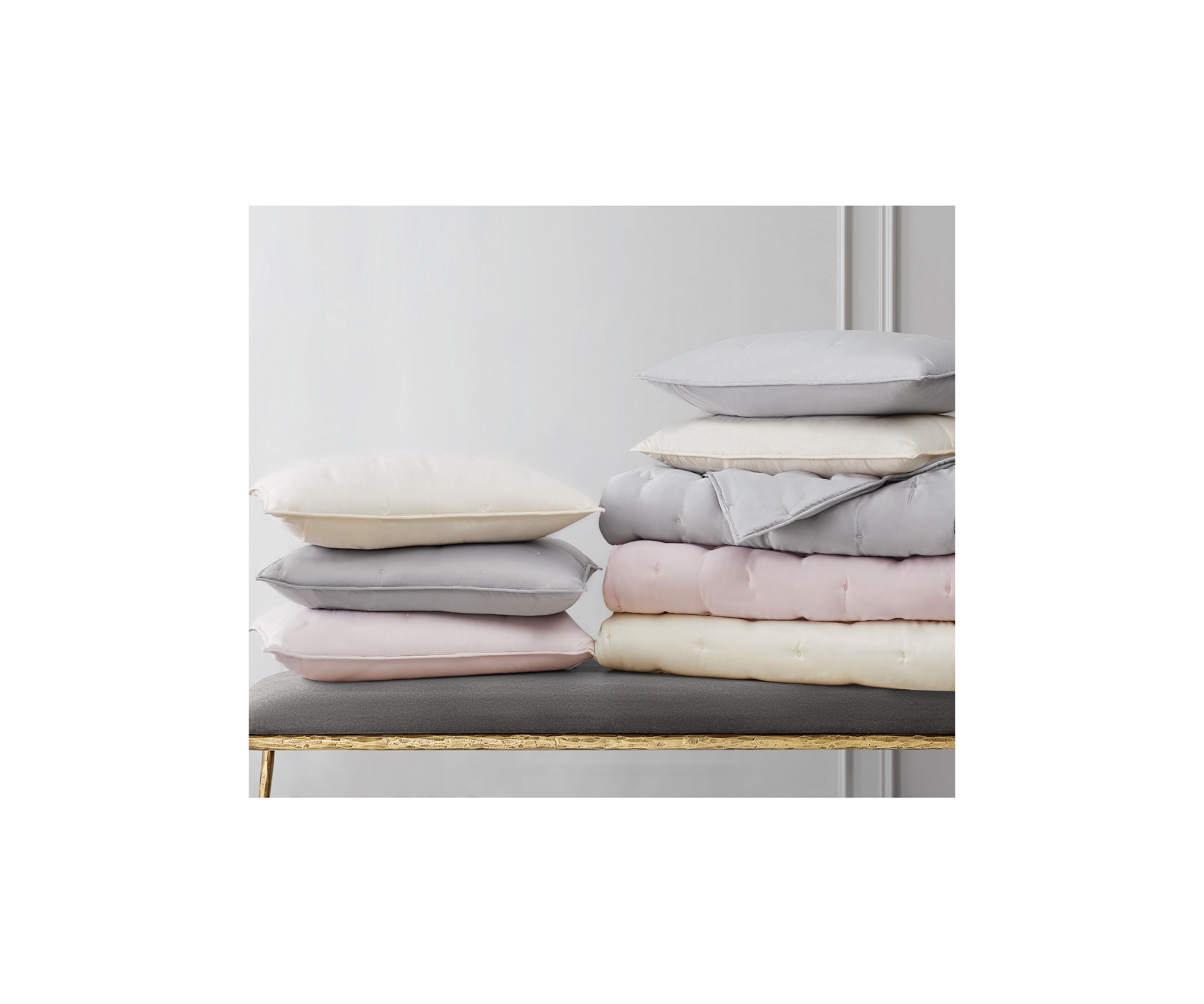 Tufted Matte Satin Quilt Set