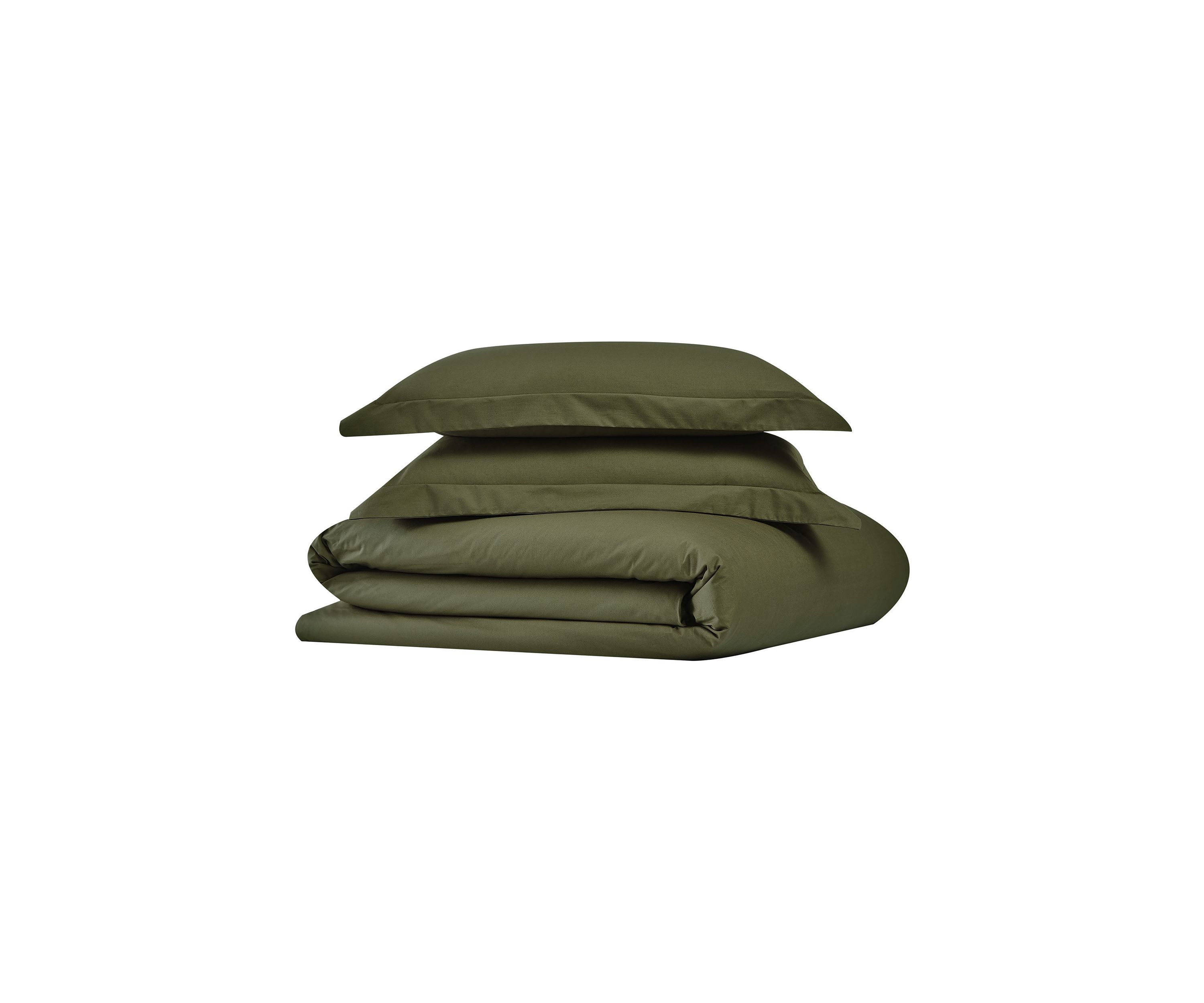 200 Thread Count Cotton Solid Percale Duvet Set